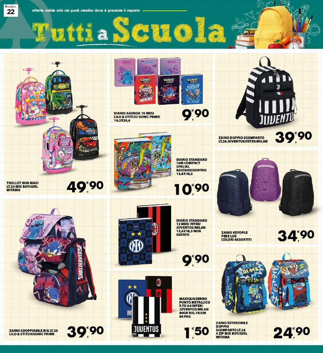 Volantino Interspar del 18.08.2025 | Pagina: 22 | Prodotti: Zaino, Trolley