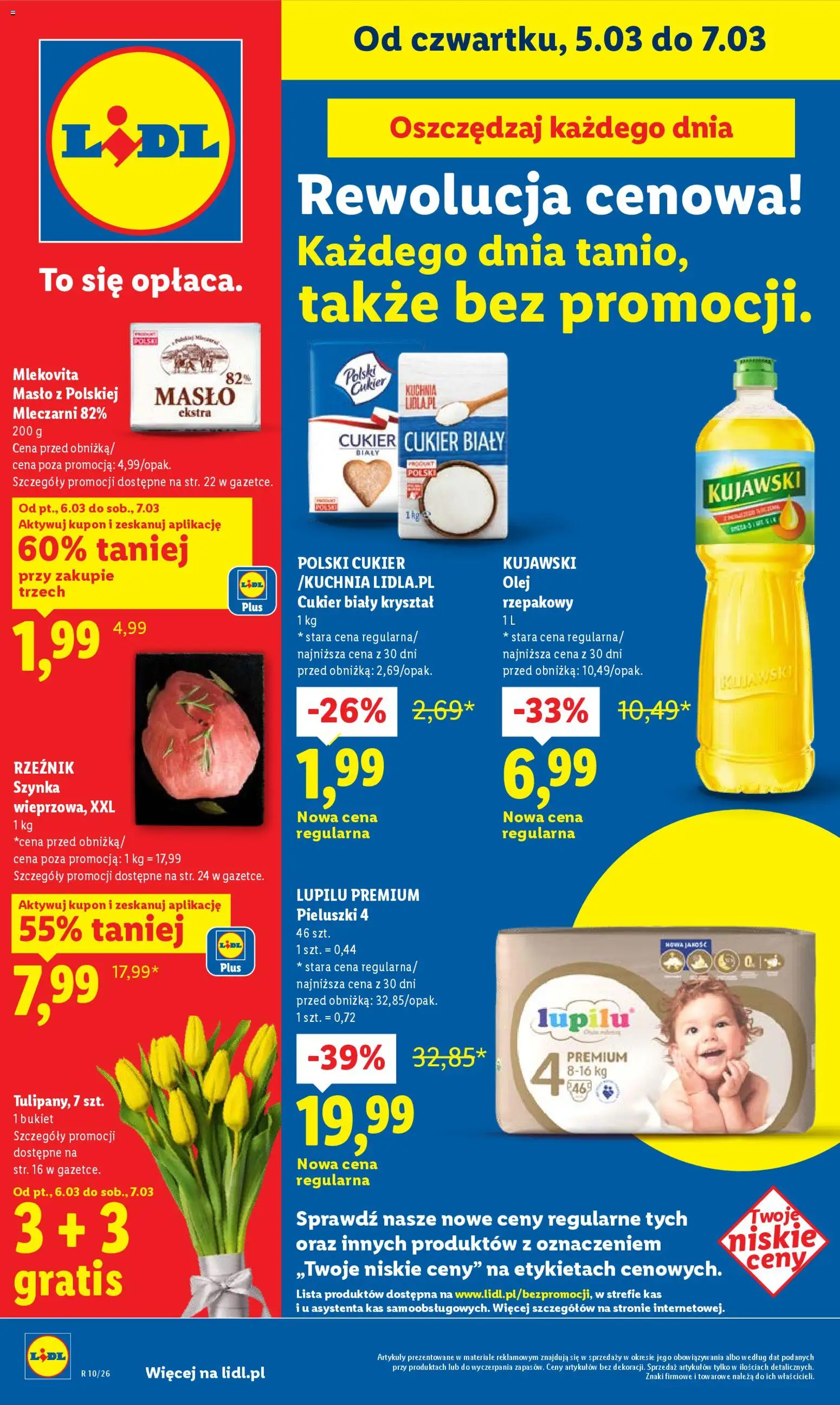 Lidl Polsko leták od 05.03.2026 | Strana: 1 | Produkty: Máslo, Olej