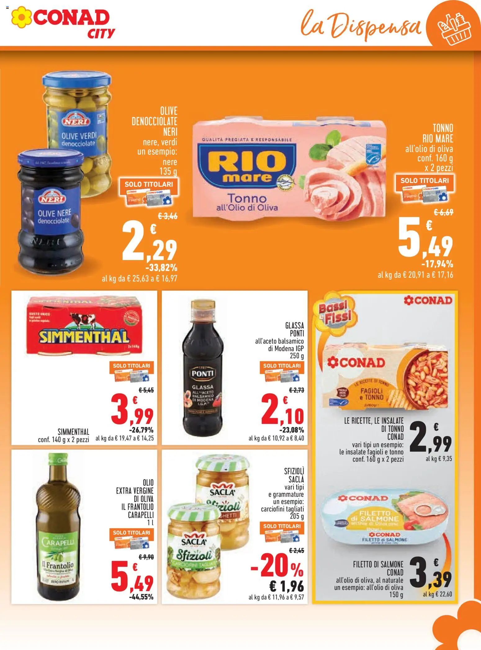 Volantino Conad del 23.04.2026 | Pagina: 11 | Prodotti: Salmone, Fagioli, Olio, Olive