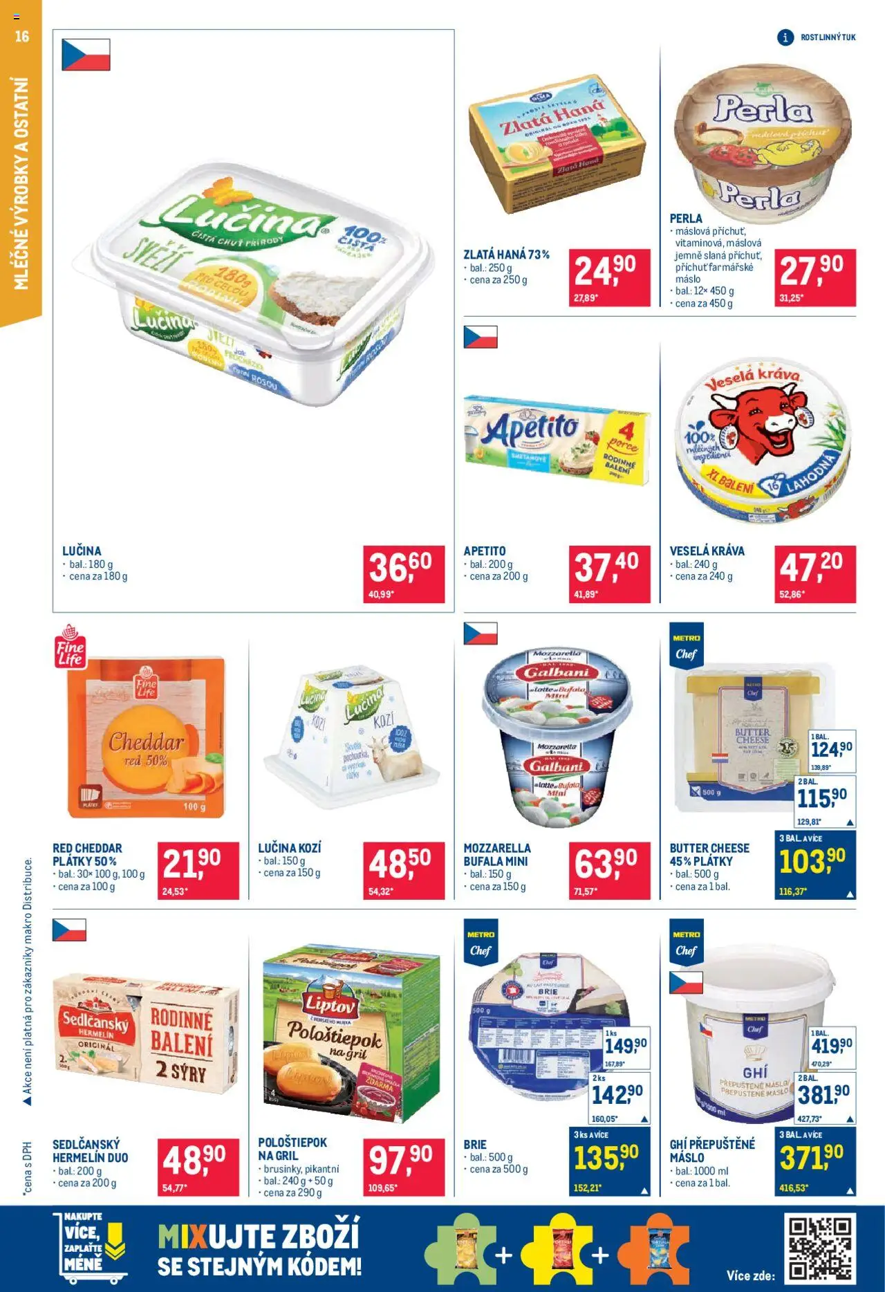 Makro leták - Pro milovníky jídla od 24.09.2025 | Strana: 16 | Produkty: Ghí, Přepuštěné máslo, Sýry, Gril