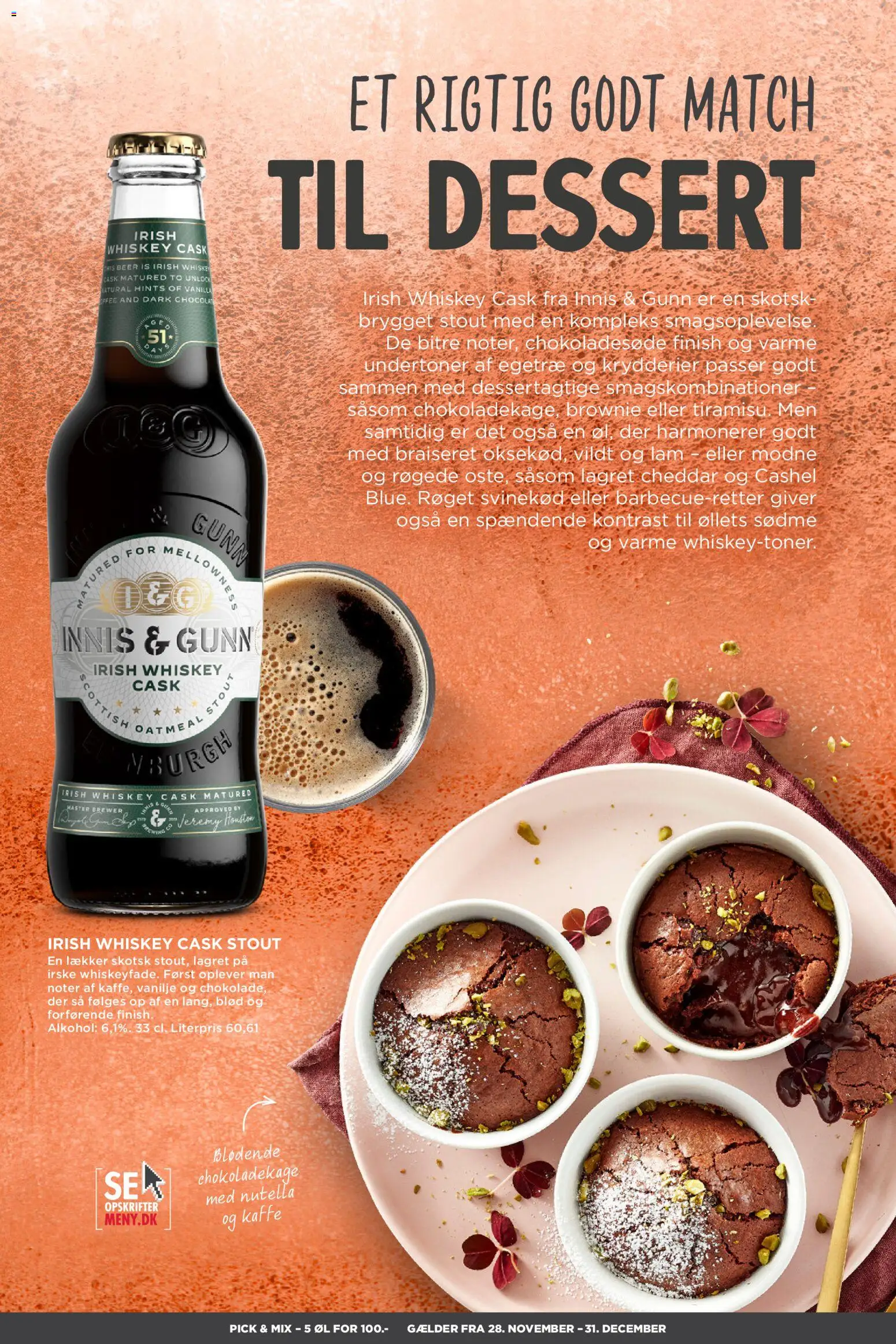 Meny tilbudsavis – gyldig fra 28.11.2025 | Side: 5 | Produkter: Cheddar, Kaffe, Chokoladekage, Øl