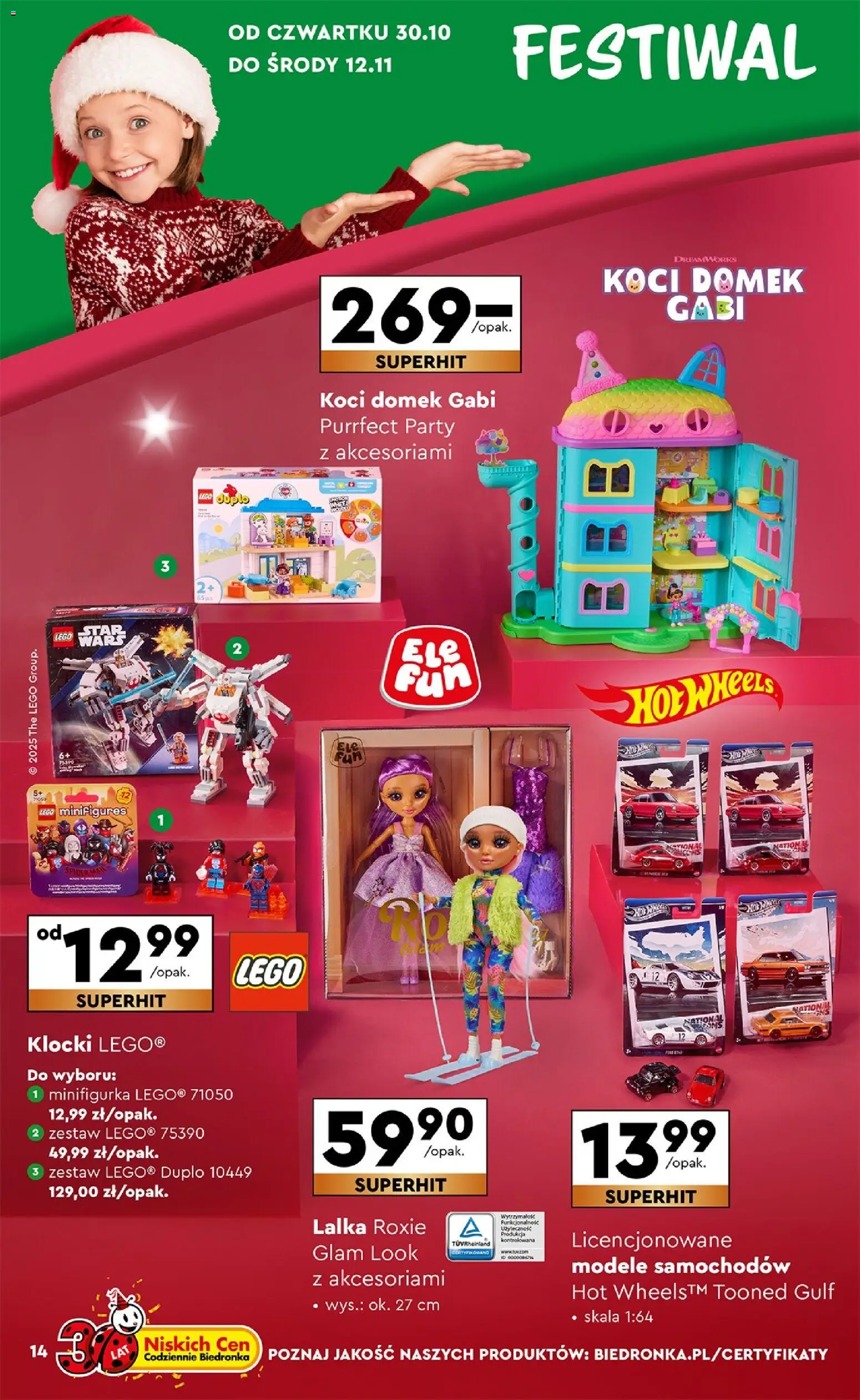 Biedronka Black Friday od 25.10.2025 | Strona: 14 | Produkty: Lalka, Lego