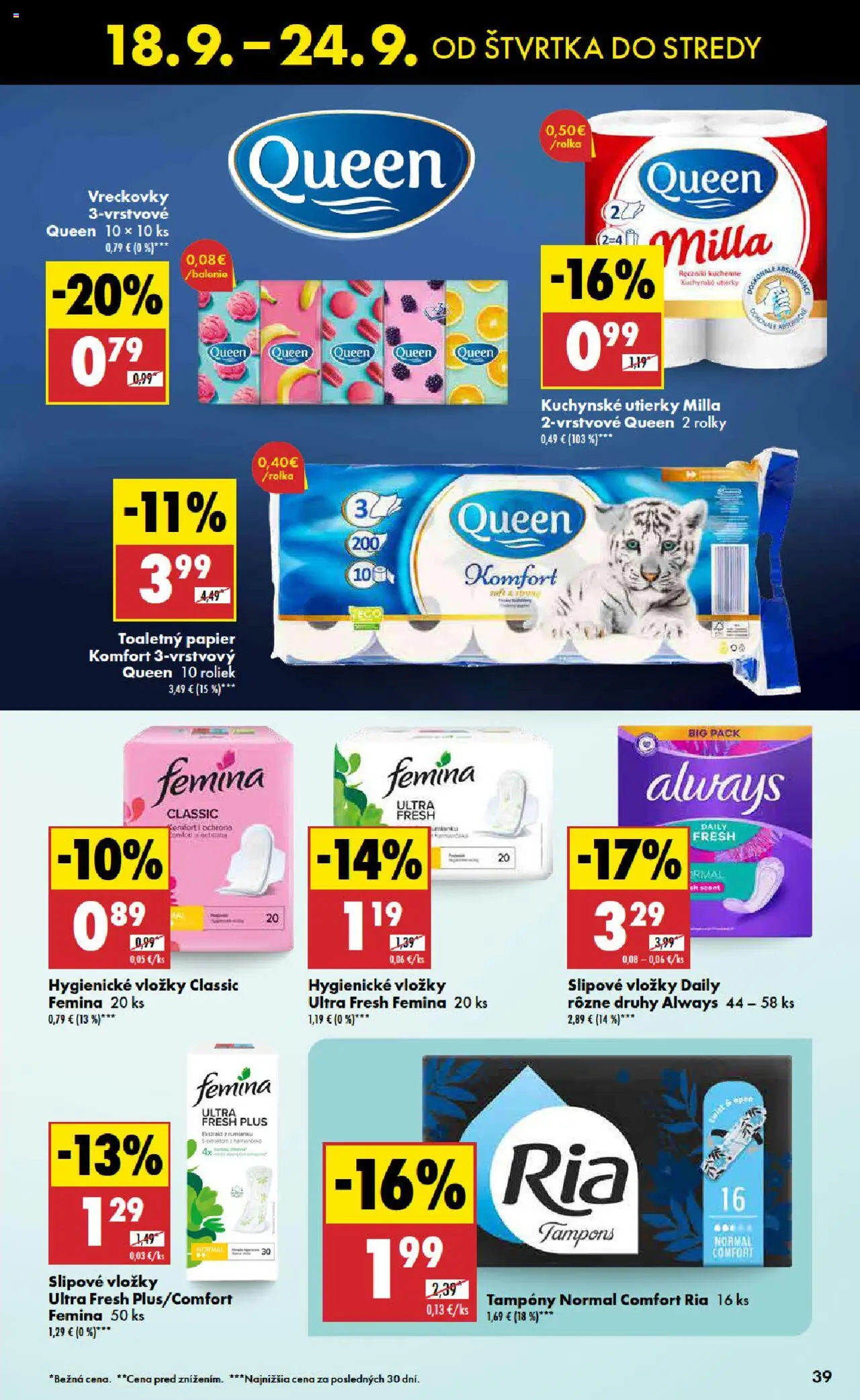 Nové Biedronka akcie – leták je platný od 18.09.2025 | Strana: 39 | Produkty: Toaletný papier