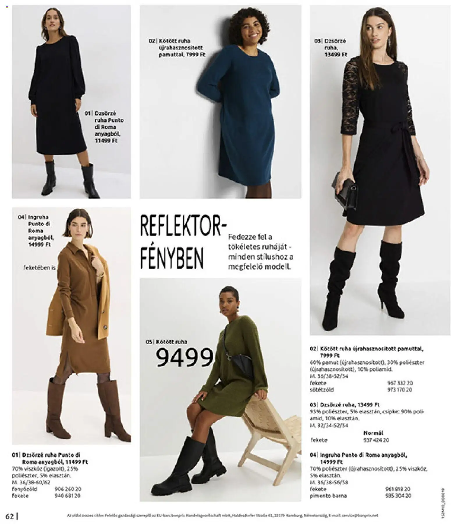 Bonprix akciós ujság - amely érvényes a következő dátumtól: 24.11.2025 | Oldal: 64 | Termékek: Reflektor, Ingruha, Ruha