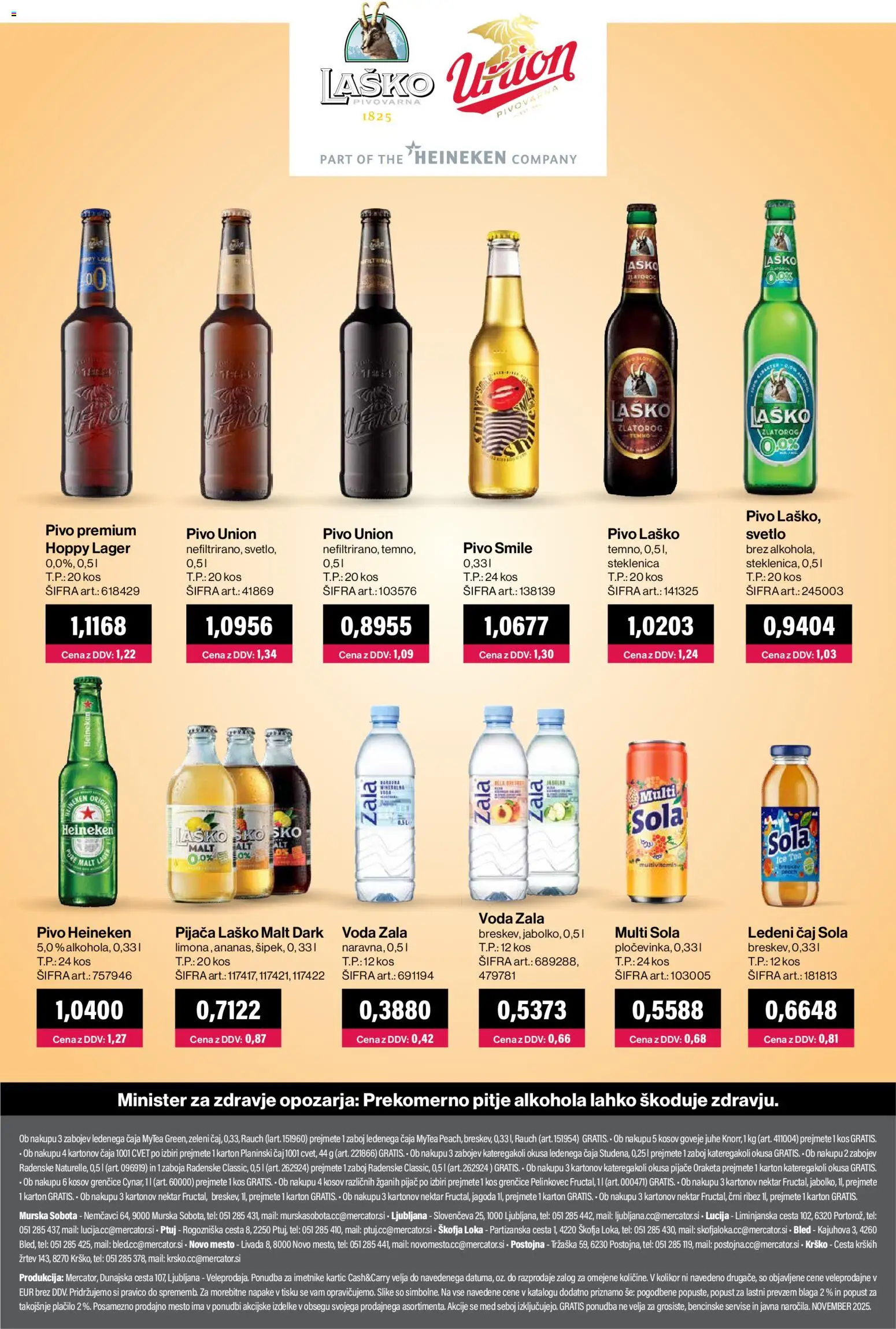 Novi Mercator katalog ponudbe – veljaven od 01.11.2025 | Stran: 24 | Izdelki: Ribez, Kos, Ledeni čaj, Voda