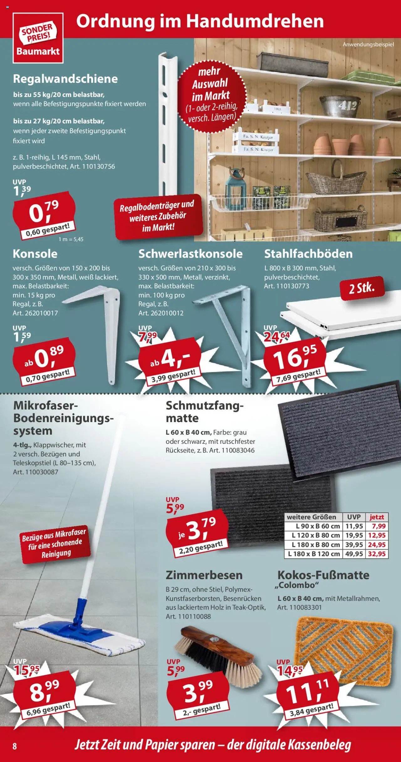 Sonderpreis Baumarkt Prospekt 	 - gültig ab dem 30.08.2025 | Seite: 8