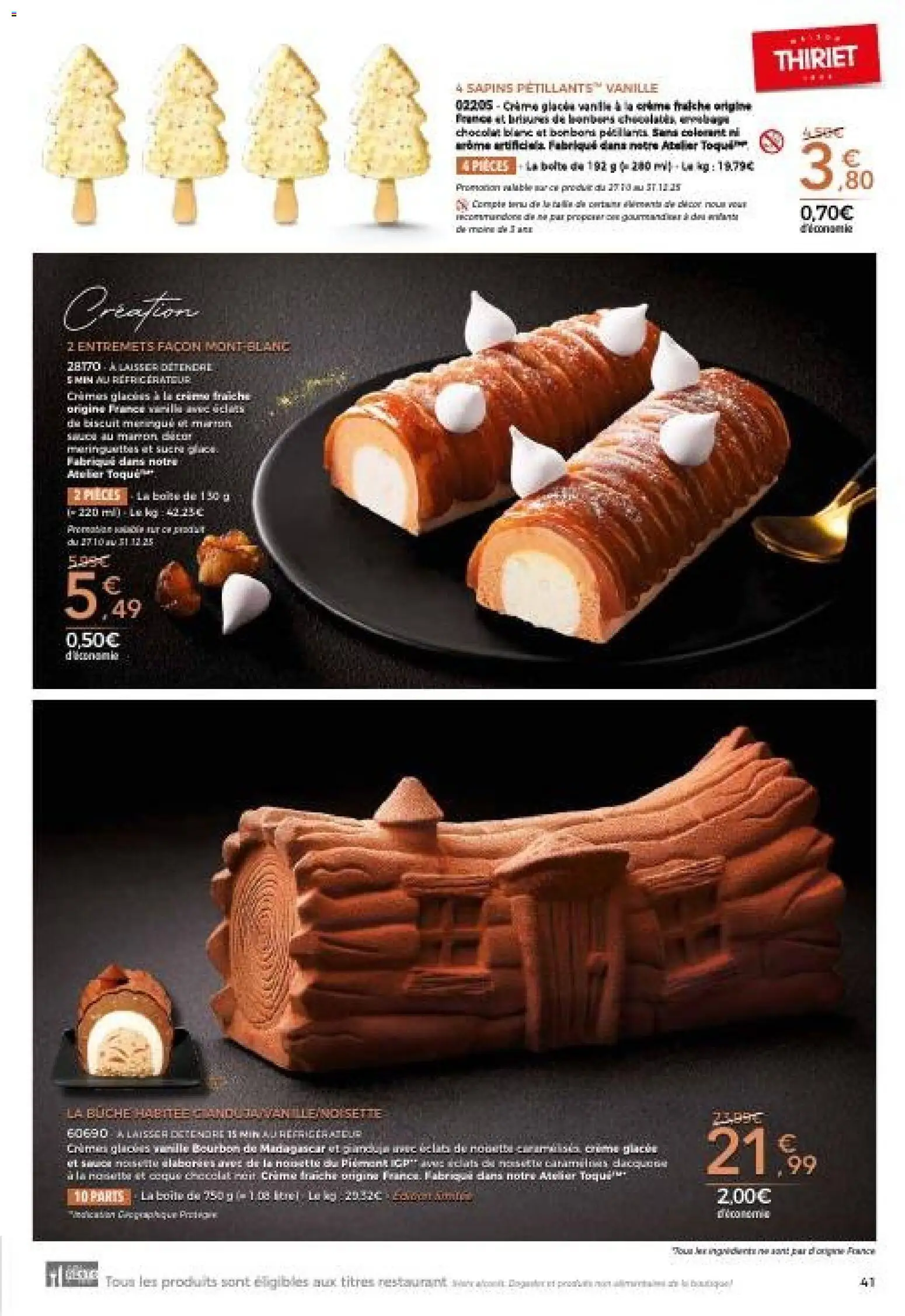 {H1} | Page: 41 | Produits: Glaces, Chocolat, Crème fraiche, Crème