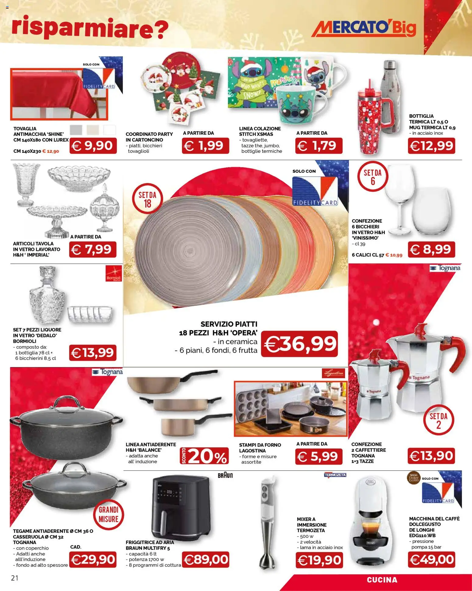 Volantino Mercatò del 04.12.2025 | Pagina: 21 | Prodotti: Friggitrice ad aria, Frutta, Forno, Bottiglia
