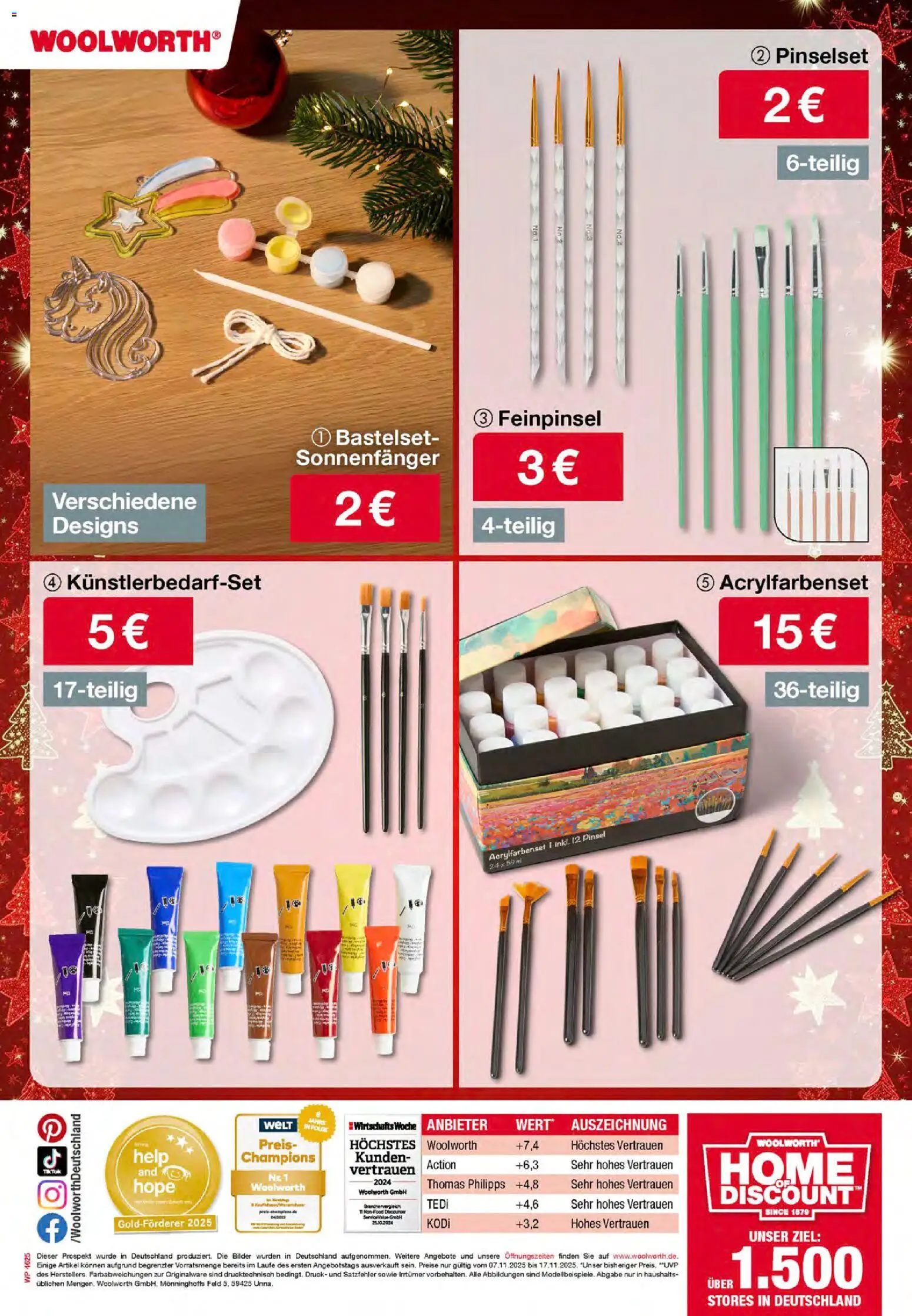 Woolworth Prospekt 	 – gültig ab 07.11.2025 | Seite: 31 | Produkte: Pinsel, Bilder