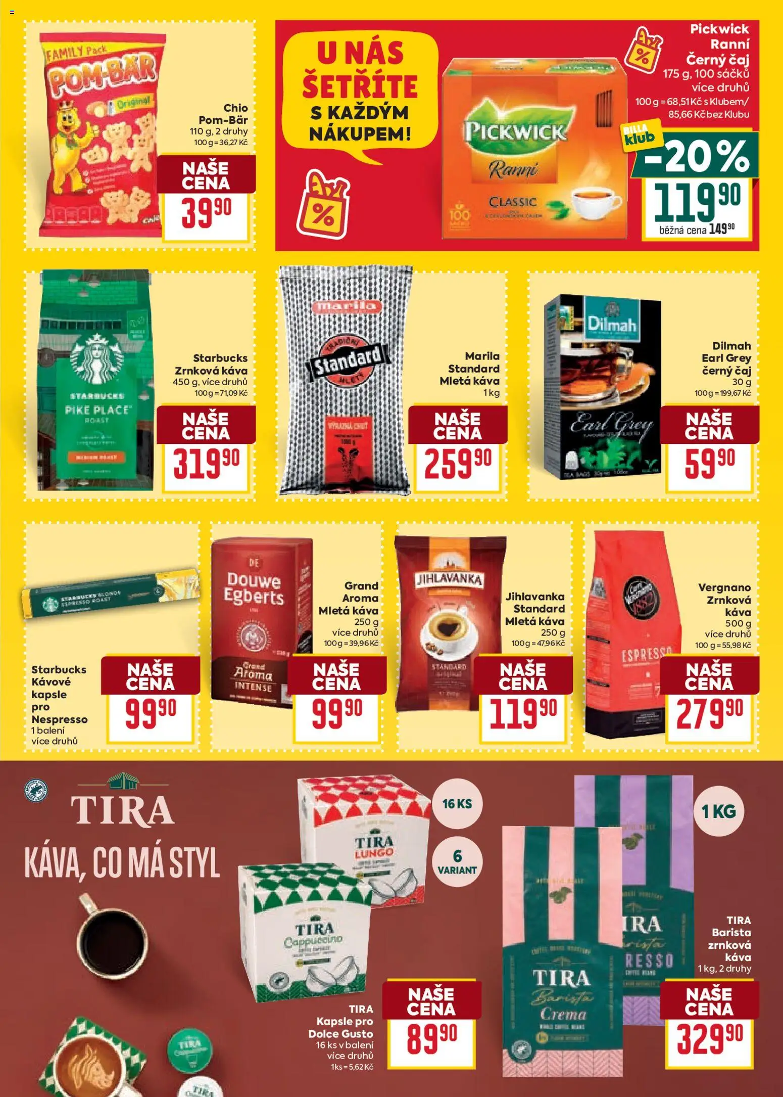 Billa Velký leták od 07.01.2026 | Strana: 21 | Produkty: Kapsle, Jihlavanka, Douwe Egberts, Zrnková káva