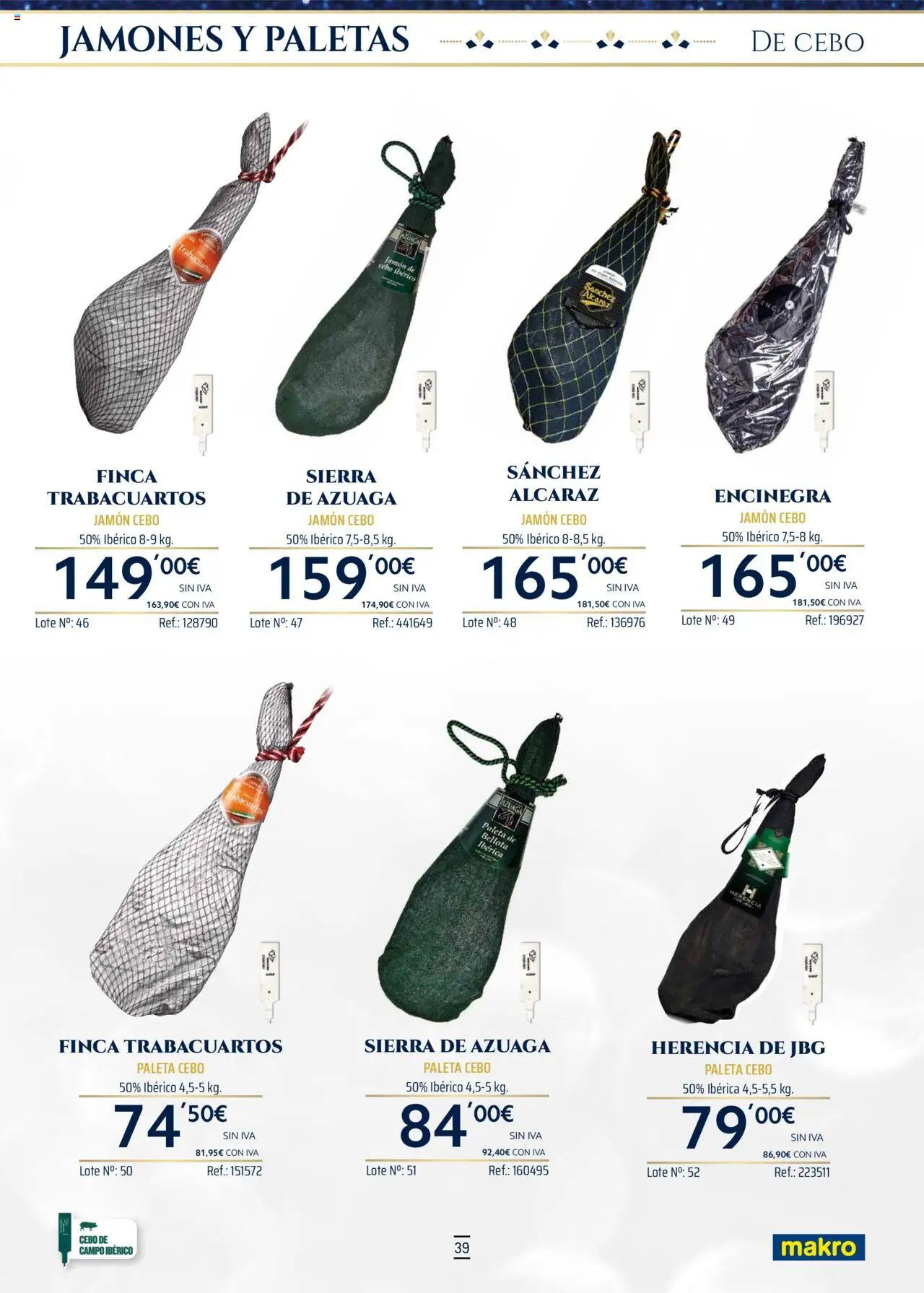 Makro - Lotes y cestas Levante │ válido desde el 04.10.2025 | Página: 39 | Productos: Jamón