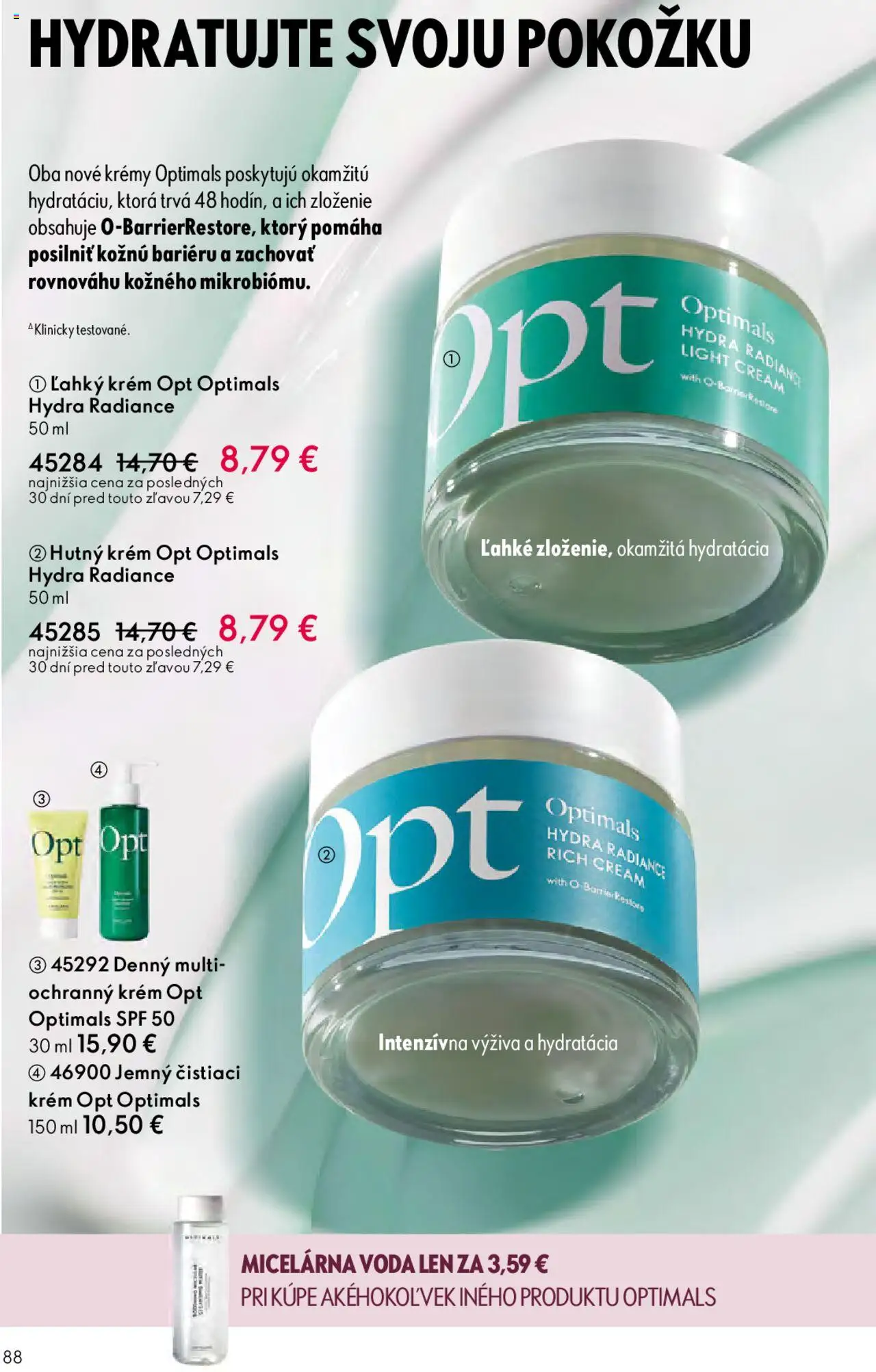 Nové Oriflame akcie – leták je platný od 01.10.2025 | Strana: 88 | Produkty: Krém, Voda