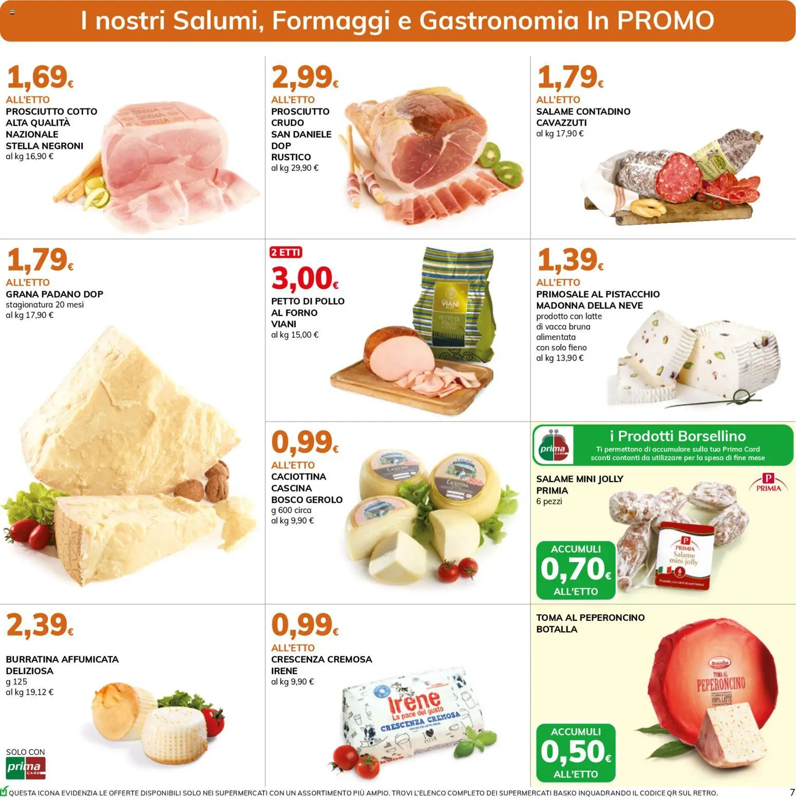 Volantino Basko del 27.11.2025 | Pagina: 7 | Prodotti: Petto di Pollo, Prosciutto, Grana Padano, Forno