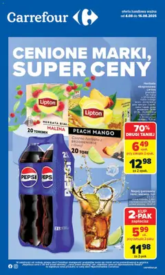 Pogląd oferty "Carrefour Gazetka - Cenione marki, super ceny" - ważna od 04.08.2025