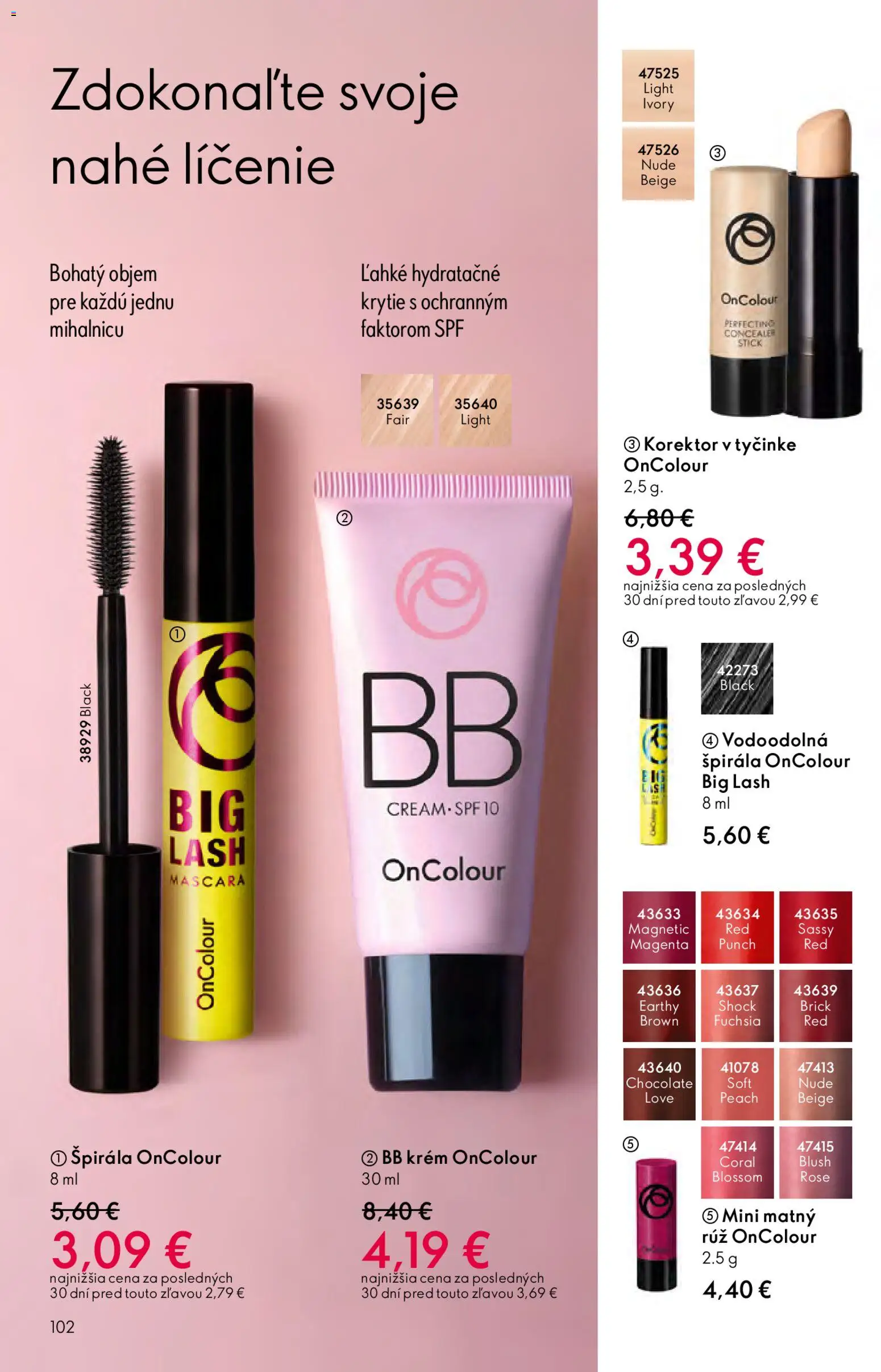 Nové Oriflame akcie – leták je platný od 25.03.2026 | Strana: 102 | Produkty: Korektor, BB krém, Krém