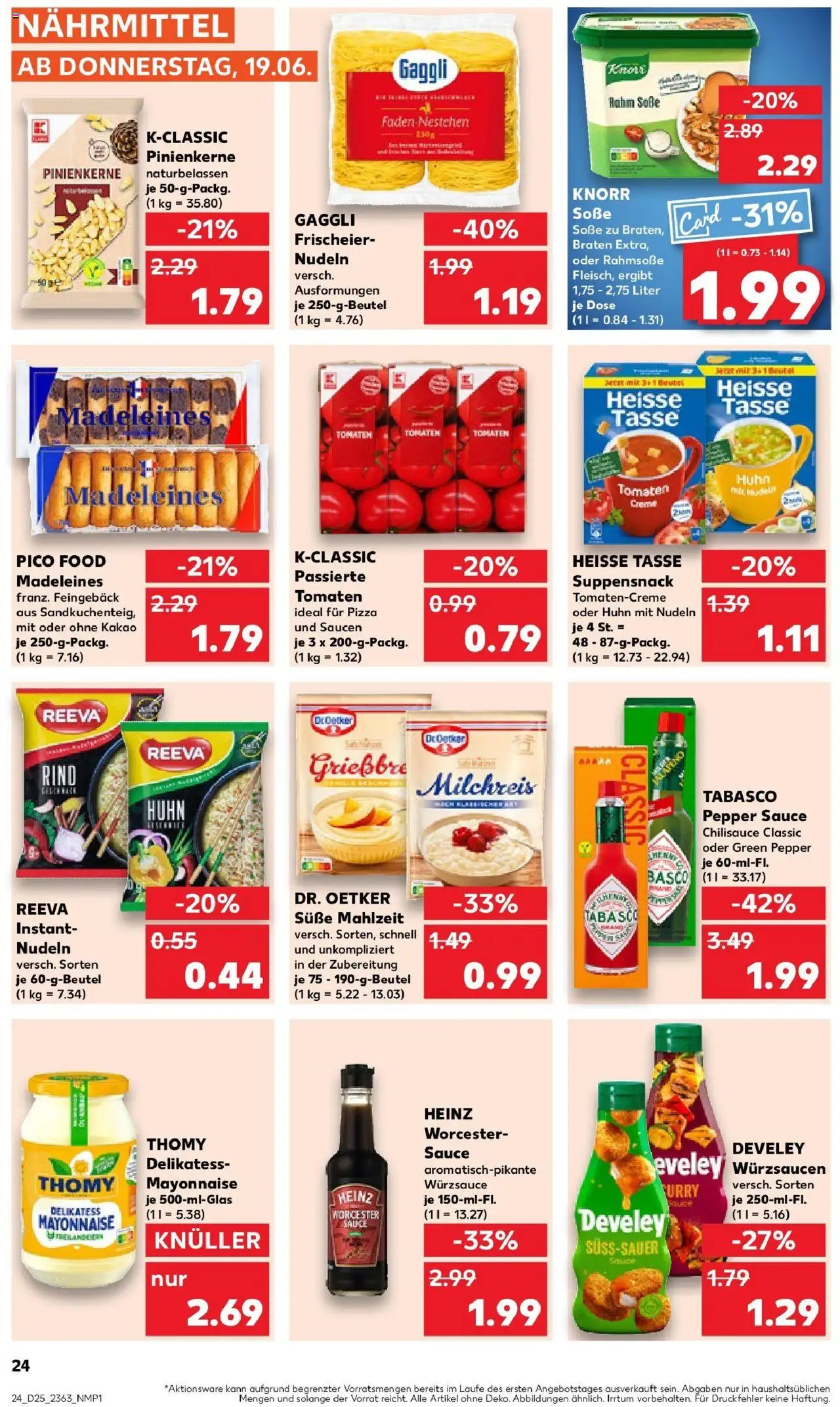 Kaufland prospekt Bersenbrück	 - gültig ab dem 22.06.2025 | Seite: 37 | Produkte: Tomaten, Creme, Soße, Nudeln