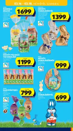 MANDULA-DRAZSÉ, pálmaolajmentes • kókusz vagy • vanília vagy • tiramisu 200 g/csomag - amely érvényes a következő dátumtól: 12.03.2026 | Oldal: 61