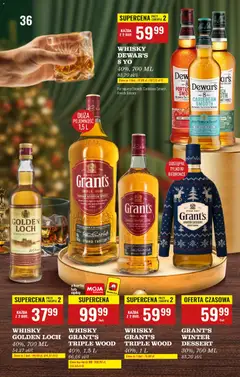 Pogląd oferty "WHISKY DEWAR'S 8 YO, 40%, 700 ML" - ważna od 01.12.2025 | Strona: 41 | Produkty: Karta, Grant's, Finish, Whisky