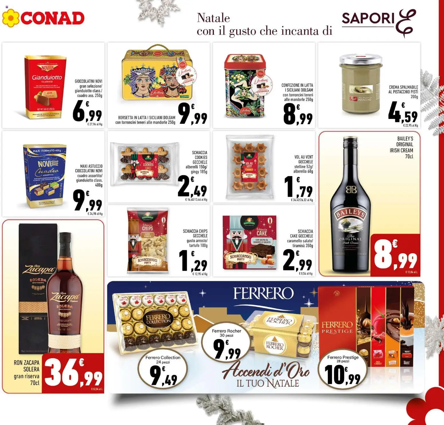 Volantino Conad del 10.12.2025 | Pagina: 5 | Prodotti: Arrosto, Borsetta, Mandorle, Rum