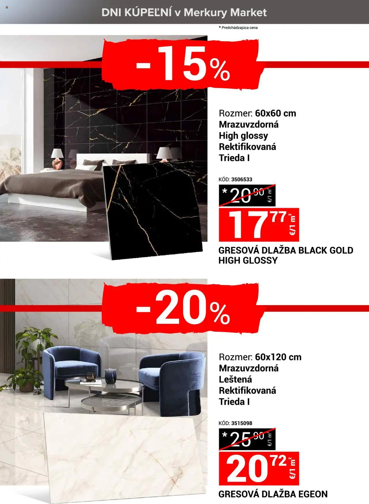 Merkury Market dni kúpeľní │ platný od 19.07.2025 | Strana: 3 | Produkty: Dlažba