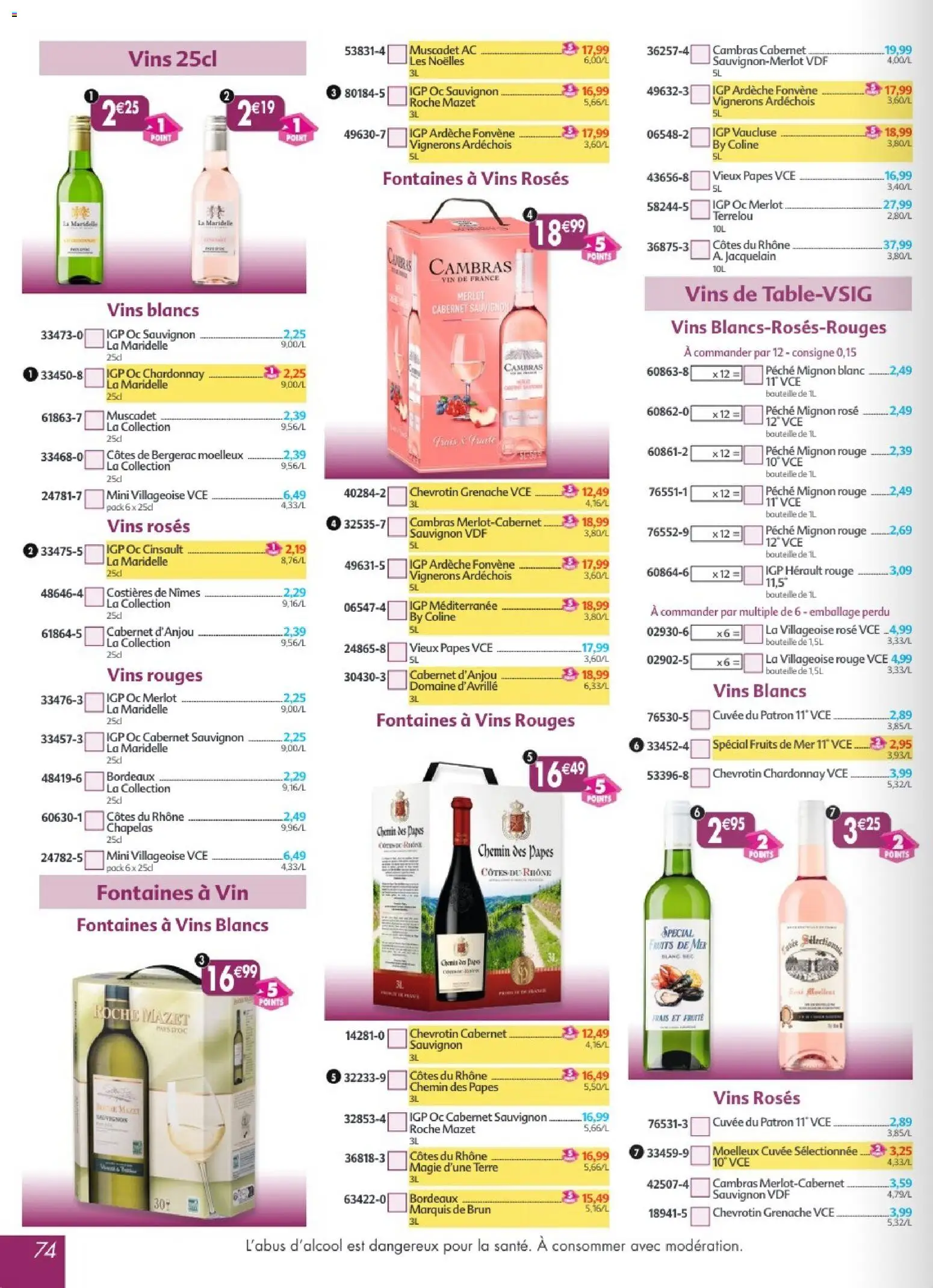 {H1} | Page: 74 | Produits: Fruits de mer, Pêche, Vin