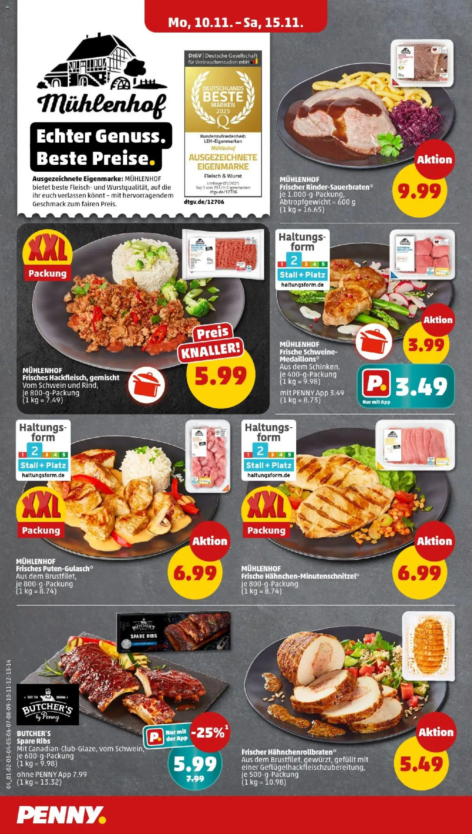 Penny - Berlin – gültig ab 10.11.2025 | Seite: 4 | Produkte: Spare ribs, Wurst, Fleisch