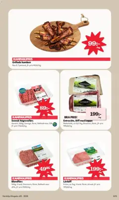 Hemköp - erbjudanden - Förhandsvisning av reklamblad från butik Hemköp aktuell från 26.01.2026 | Sida: 6 | Produkter: Entrecote, Lövbiff, Blandfärs, Kappa