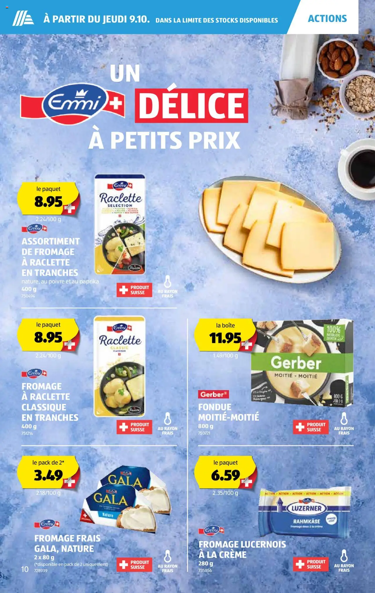Aldi Aktionen FR – gültig ab 09.10.2025 | Seite: 11 | Produkte: Raclette, Fondue, Creme