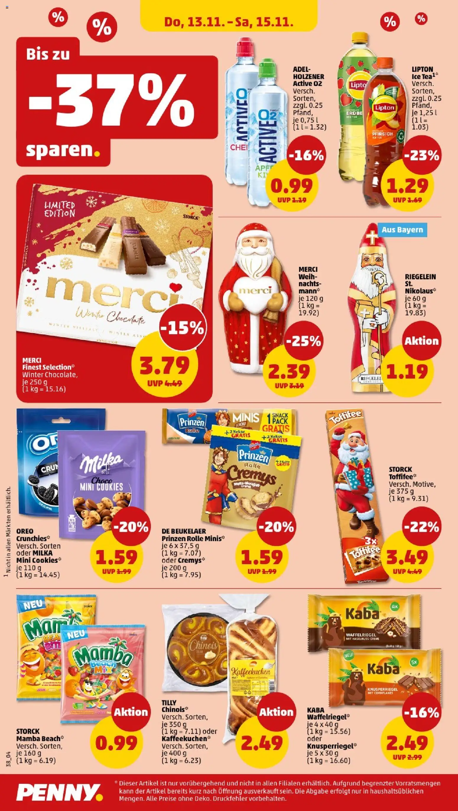 Penny - Bayern – gültig ab 10.11.2025 | Seite: 38 | Produkte: Merci, Creme, Toffifee, Kekse
