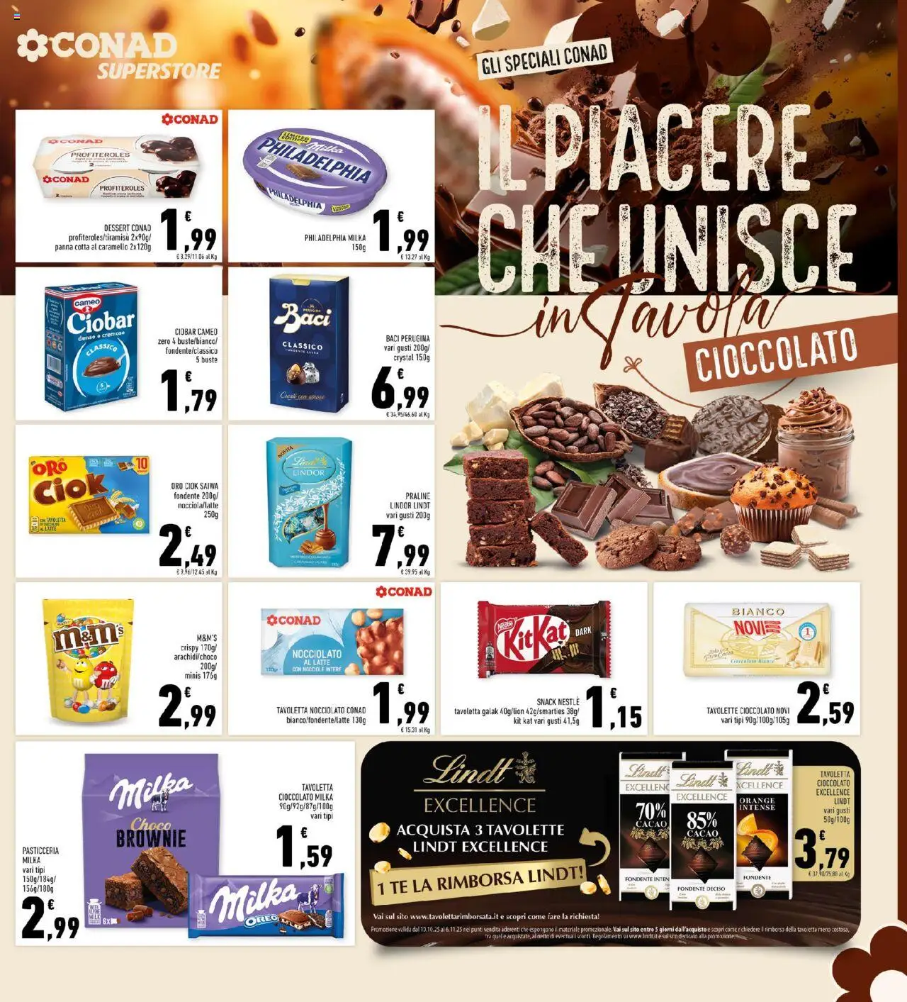 Volantino Conad del 22.10.2025 | Pagina: 15 | Prodotti: Cioccolato, Panna, Latte, Cacao
