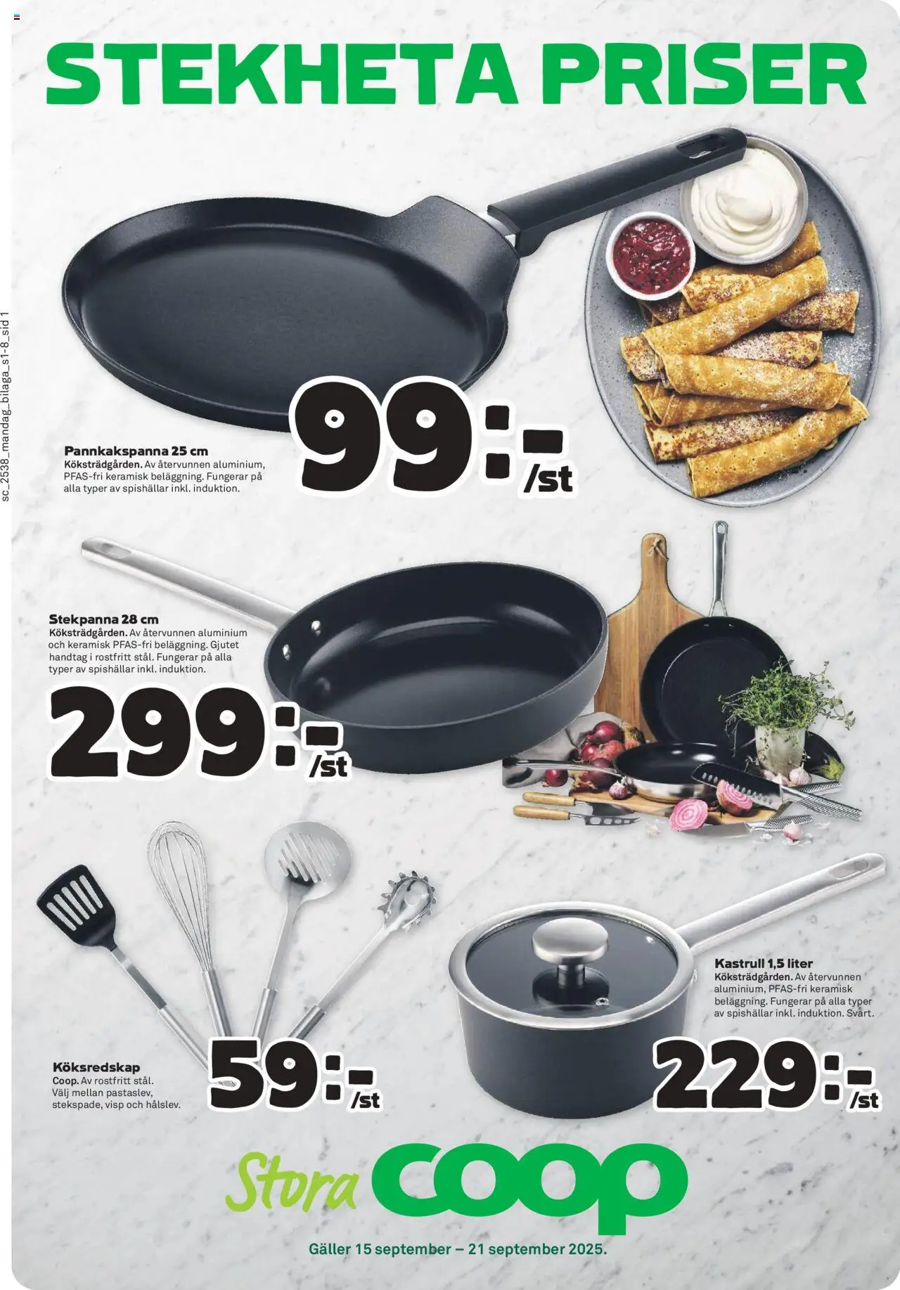 Coop Forum reklamblad aktuell från 15.09.2025 | Sida: 17 | Produkter: Visp, Galler, Stekpanna