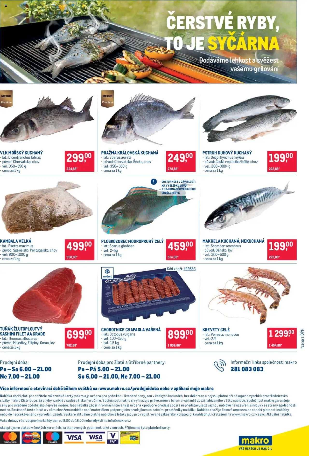 Makro leták - Gastronomie od 30.07.2025 | Strana: 24 | Produkty: Tuňák, Grilování, Pstruh, Karty