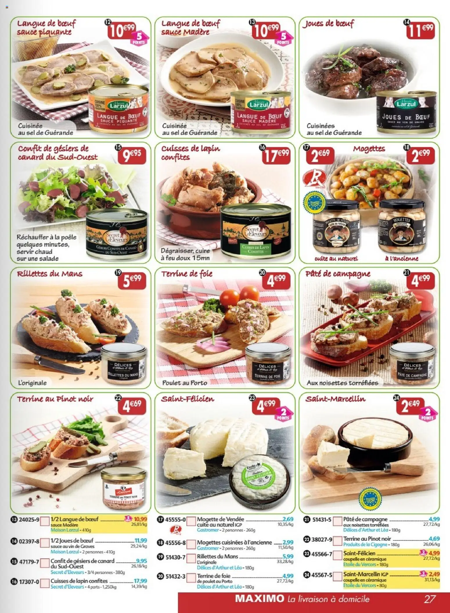 {H1} | Page: 27 | Produits: Salade, Poêle, Lapin, Sel