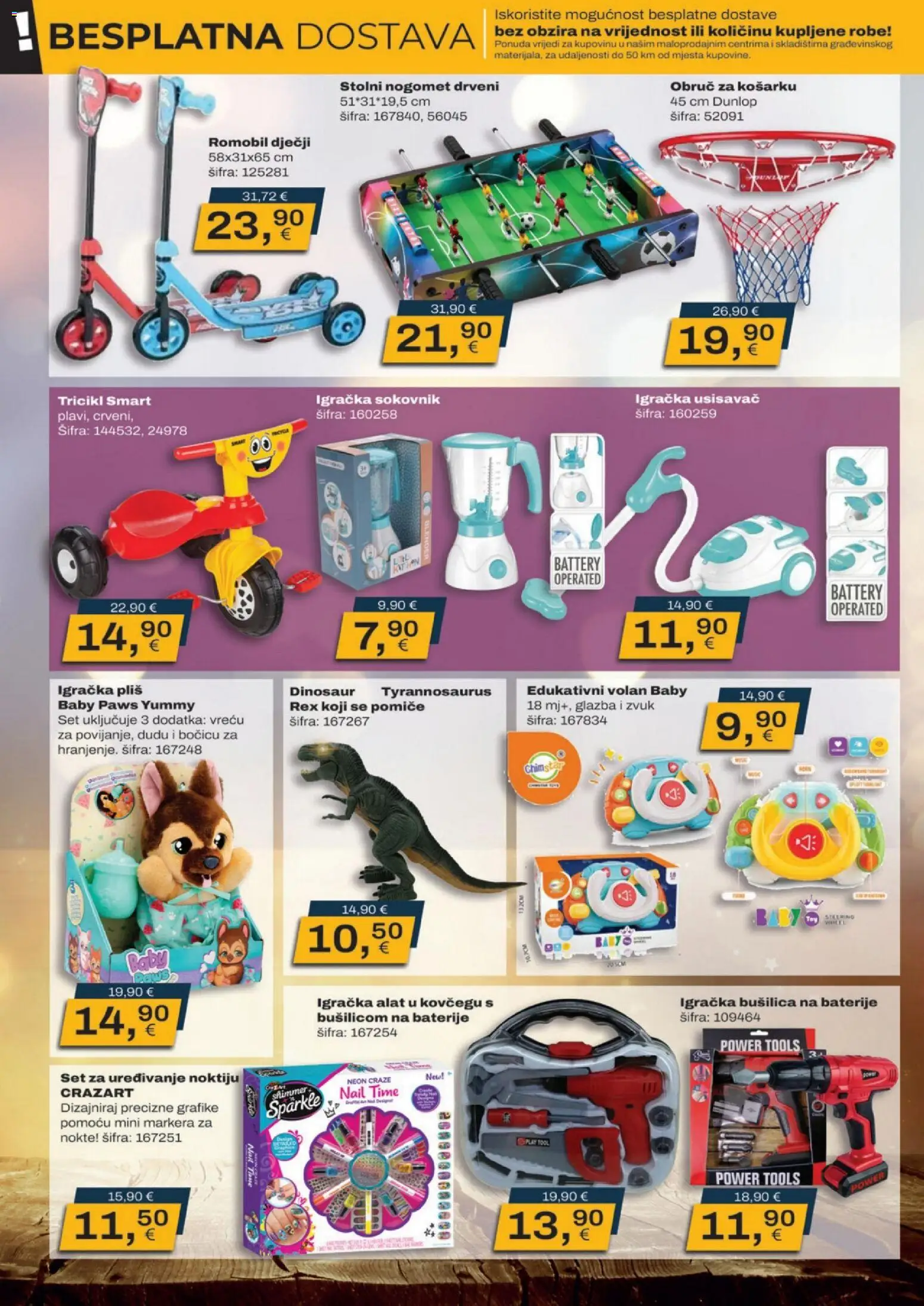 Vinkoprom katalog | vrijedi od 24.11.2025 | Stranica: 6 | Proizvodi: Usisavač, Romobil, Bušilica, Blender