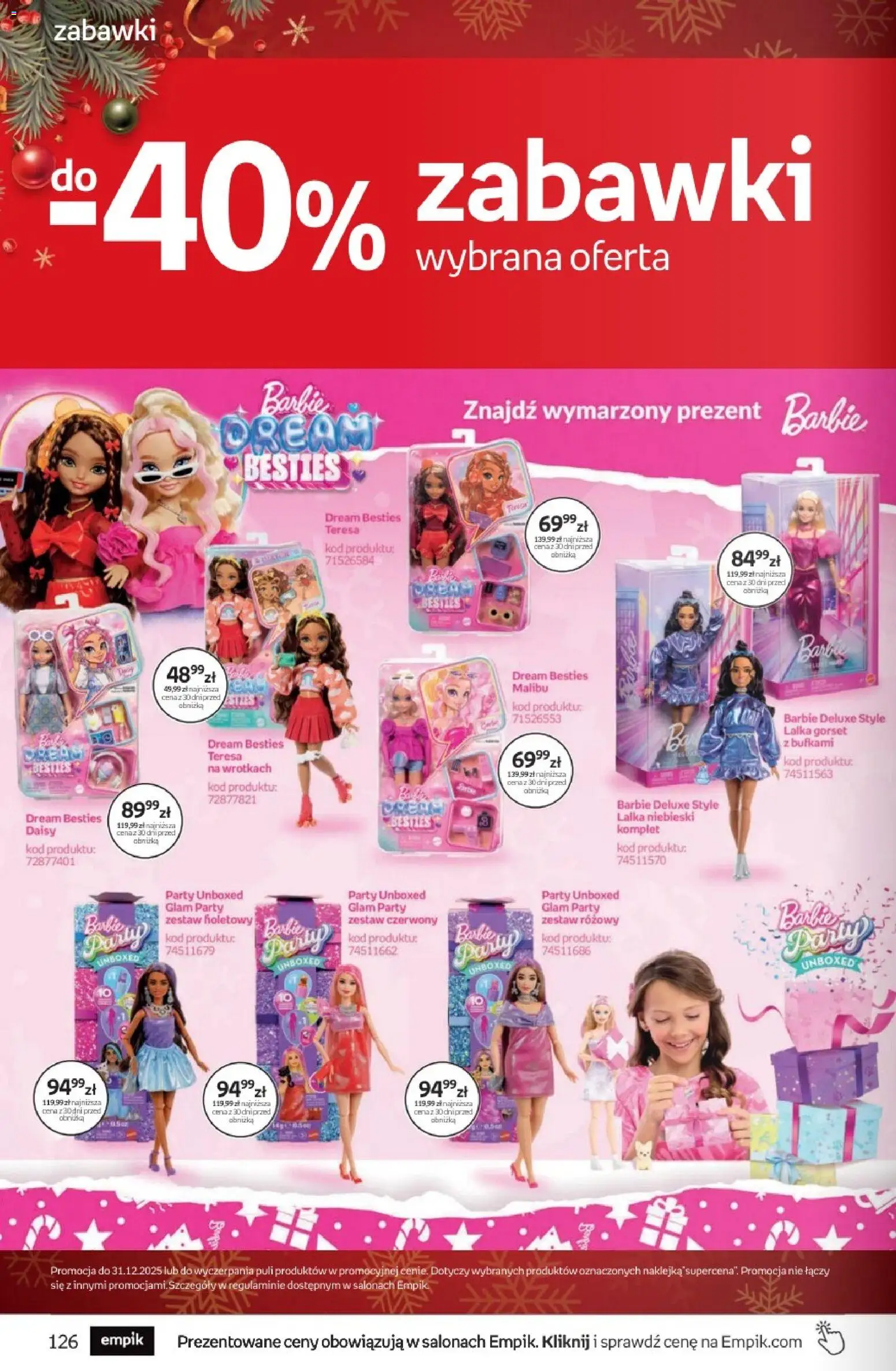 Empik Black Friday od 26.11.2025 | Strona: 126 | Produkty: Lalka, Barbie