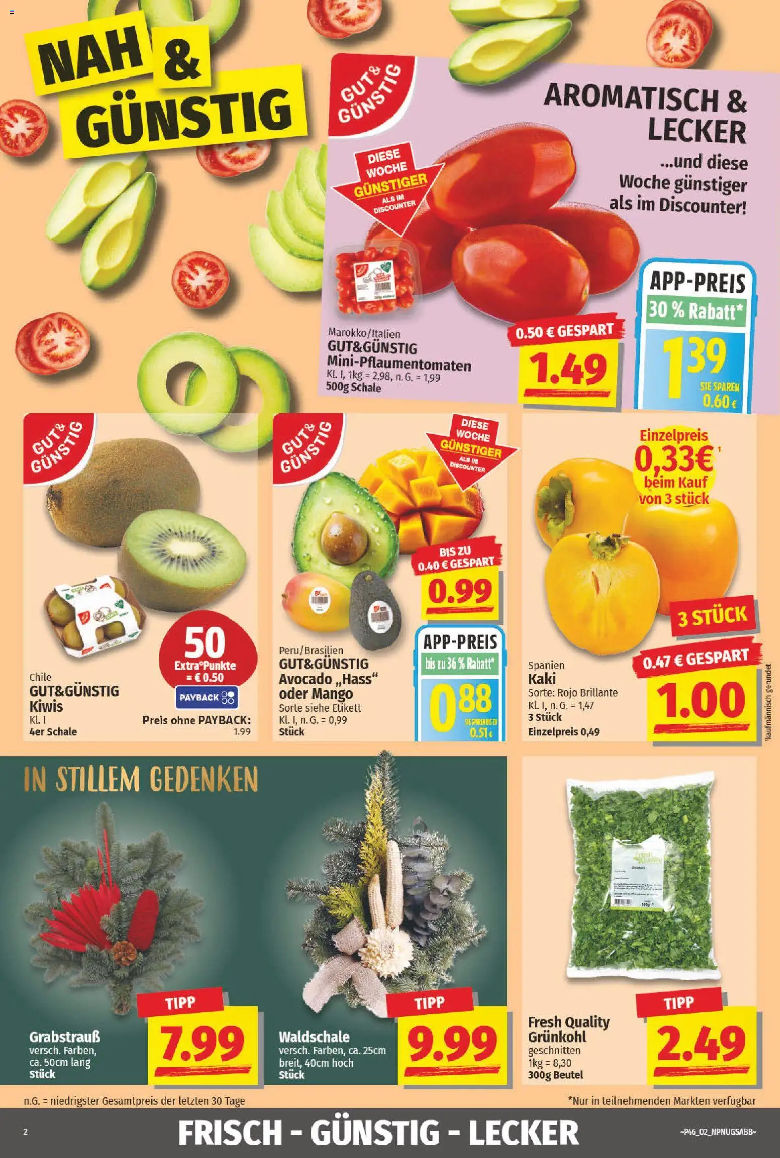 NP Discount Prospekt 	 – gültig ab 10.11.2025 | Seite: 2 | Produkte: Avocado, Mango, Kaki