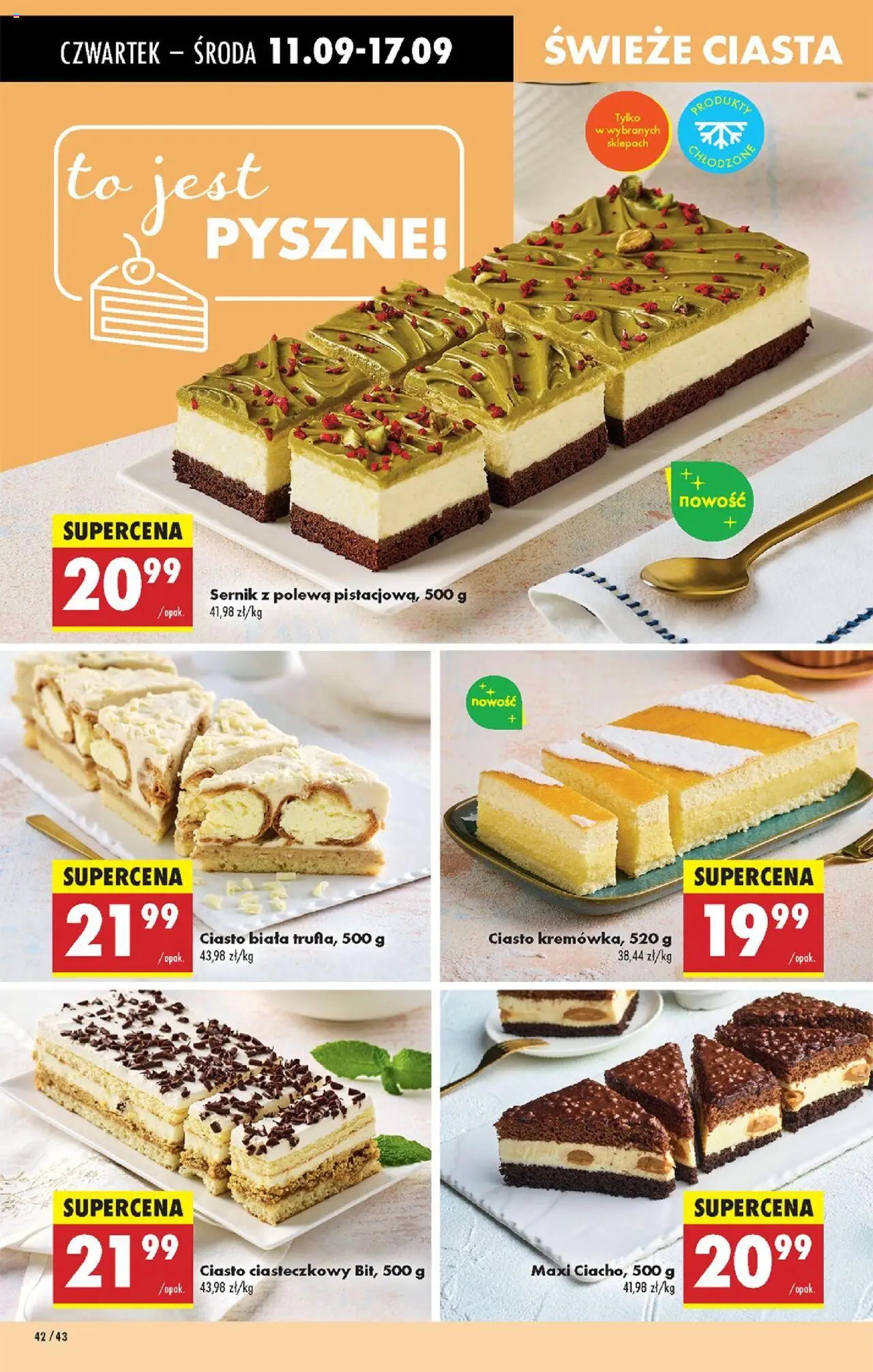Biedronka gazetka - Oferta w tym tygodniu od 11.09.2025 | Strona: 44 | Produkty: Ciasto
