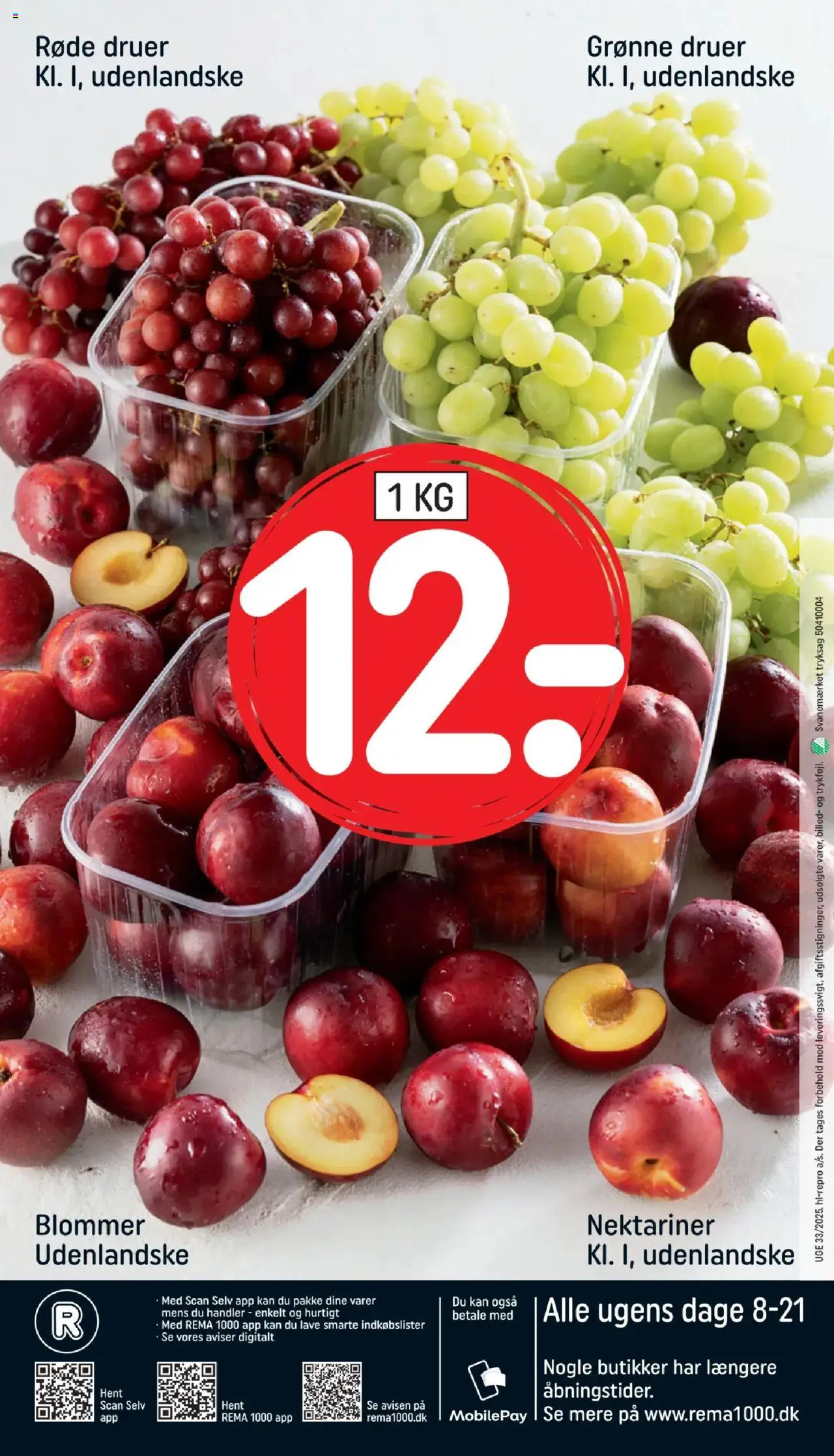 Rema 1000 Tilbudsavis gyldig fra 10.08.2025 | Side: 20 | Produkter: Blommer, Nektariner