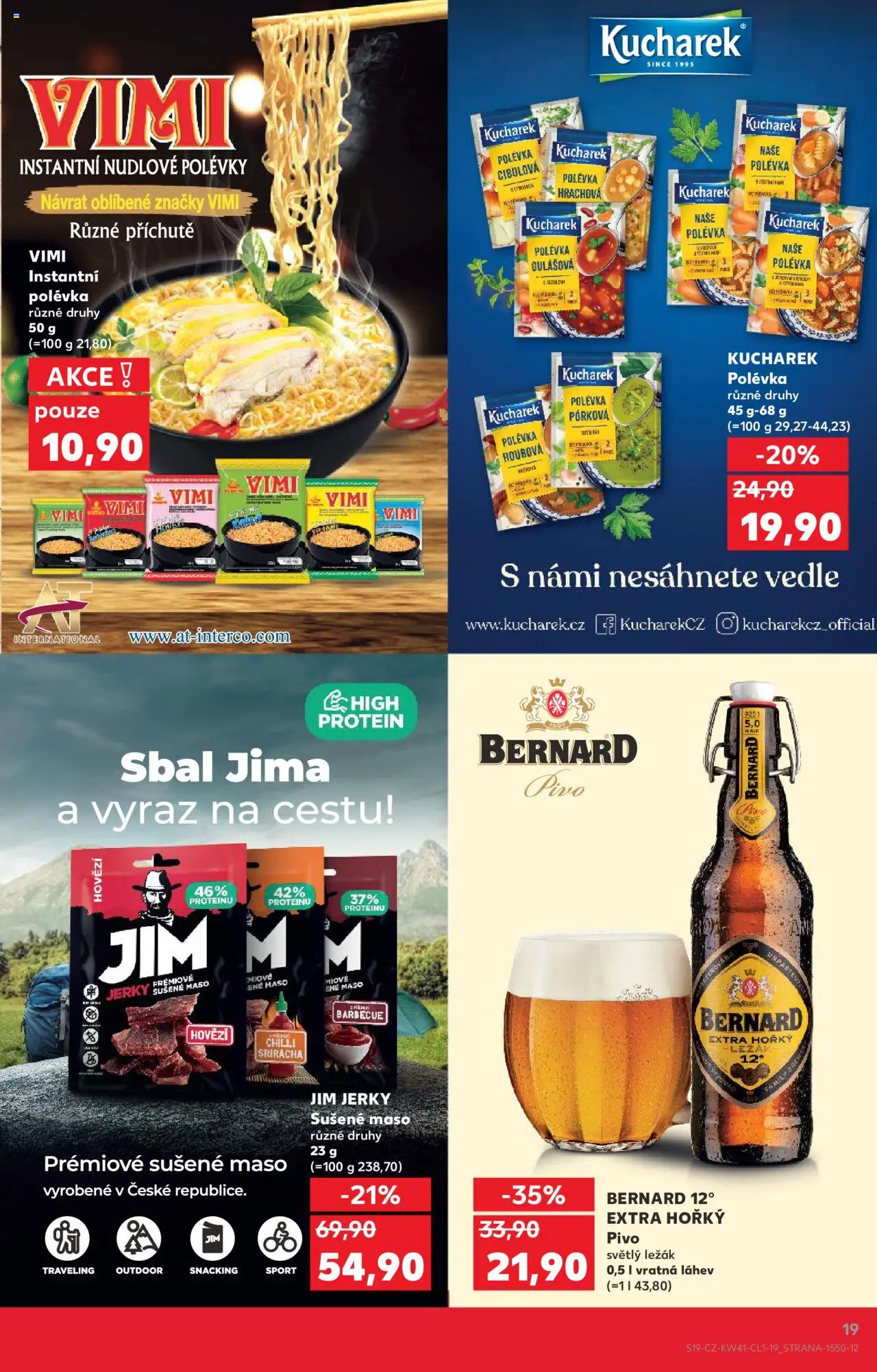 Kaufland leták - Praha 8 od 08.10.2025 | Strana: 19 | Produkty: Pivo, Pivo Bernard, Sriracha, Jerky