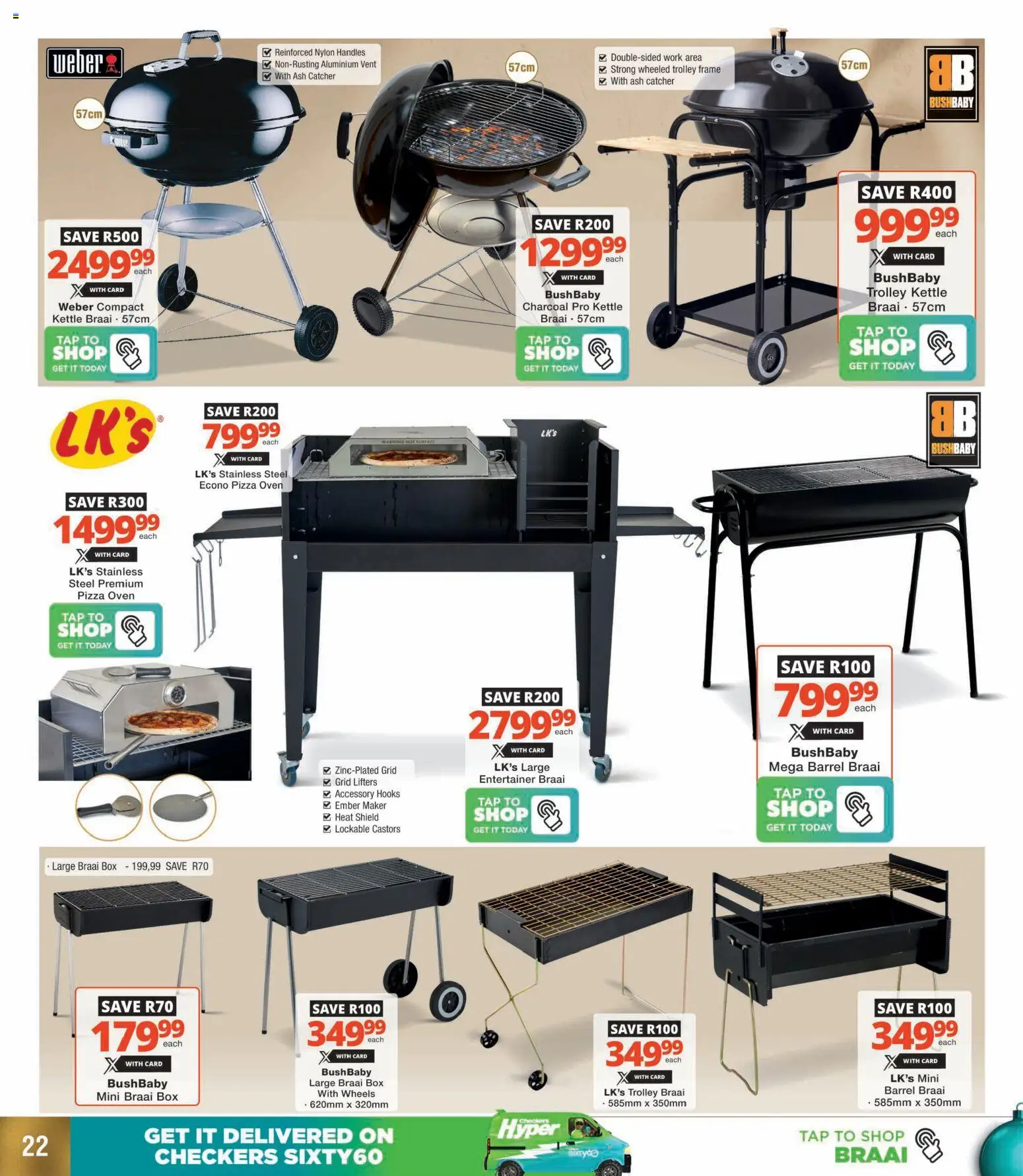 New Checkers catalogue – valid from 01.12.2025 | Page: 22 | Products: Oven, Kettle, Pizza, Tap