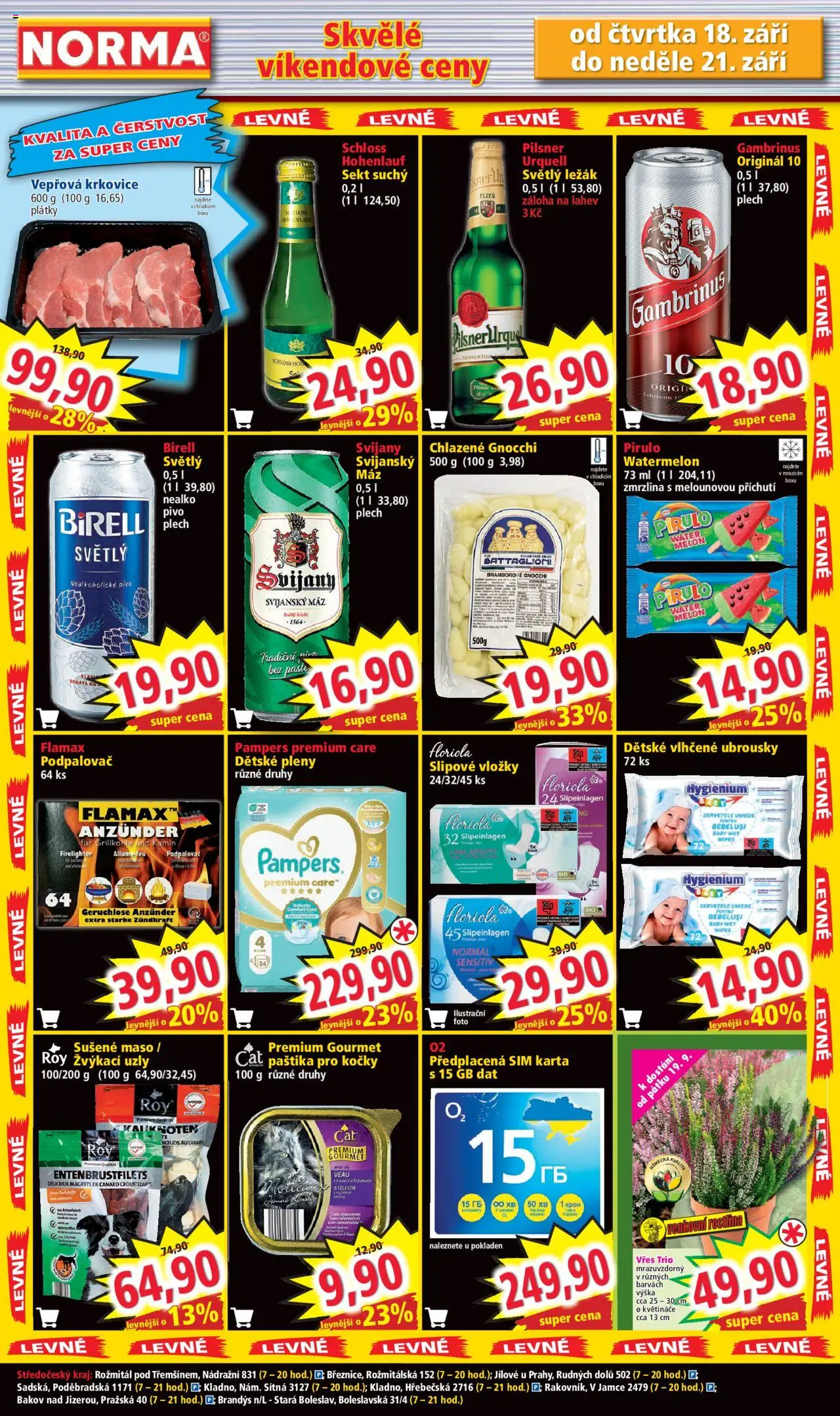 Norma leták od 15.09.2025 | Strana: 7 | Produkty: Pampers Premium Care, Plech, Nealkoholické pivo, Paštika