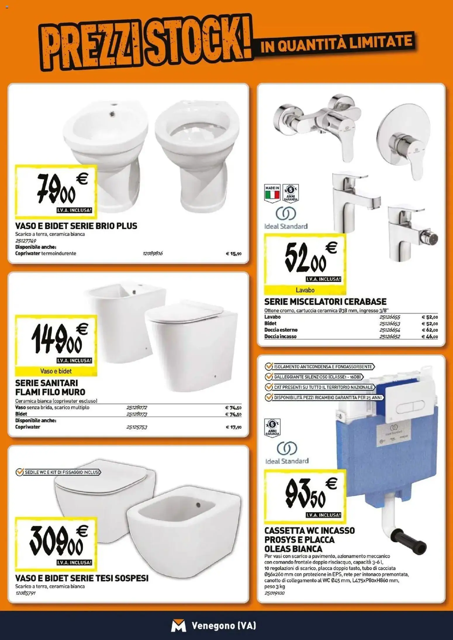 Volantino TECNOMAT del 26.03.2026 | Pagina: 4 | Prodotti: Tubo, WC, Doccia, Vaso