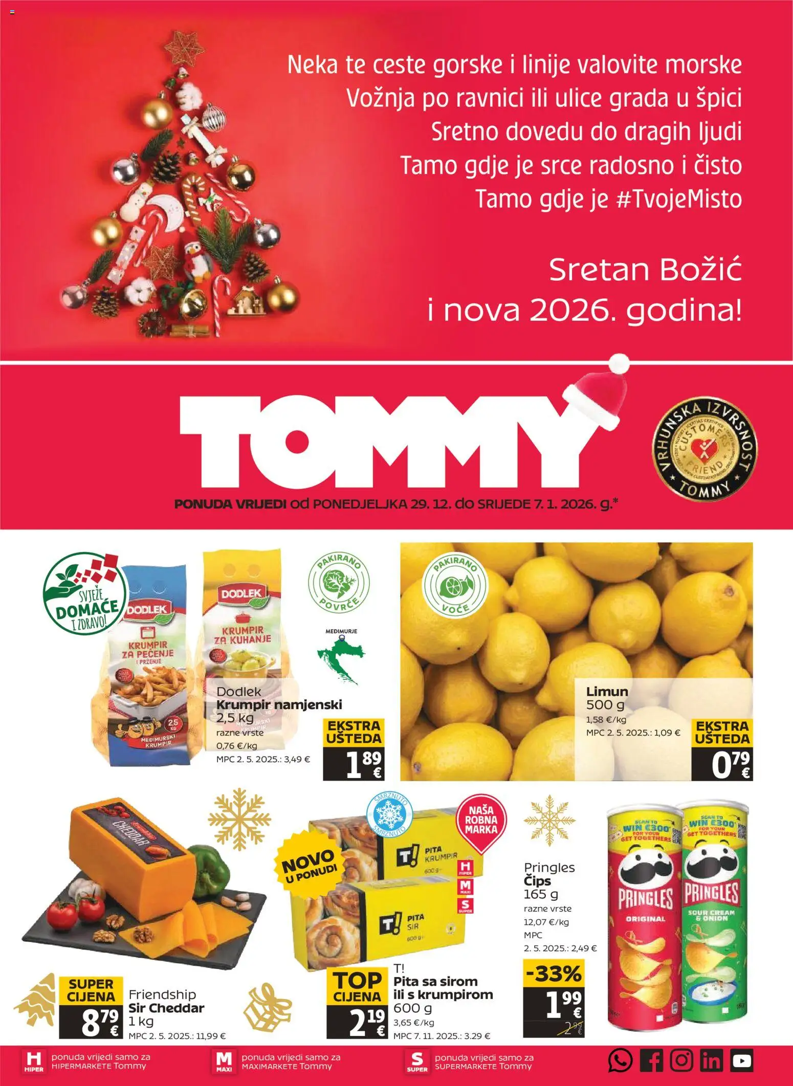 Tommy katalog | vrijedi od 29.12.2025 | Stranica: 1 | Proizvodi: Pringles, Čips, Krumpir, Povrće