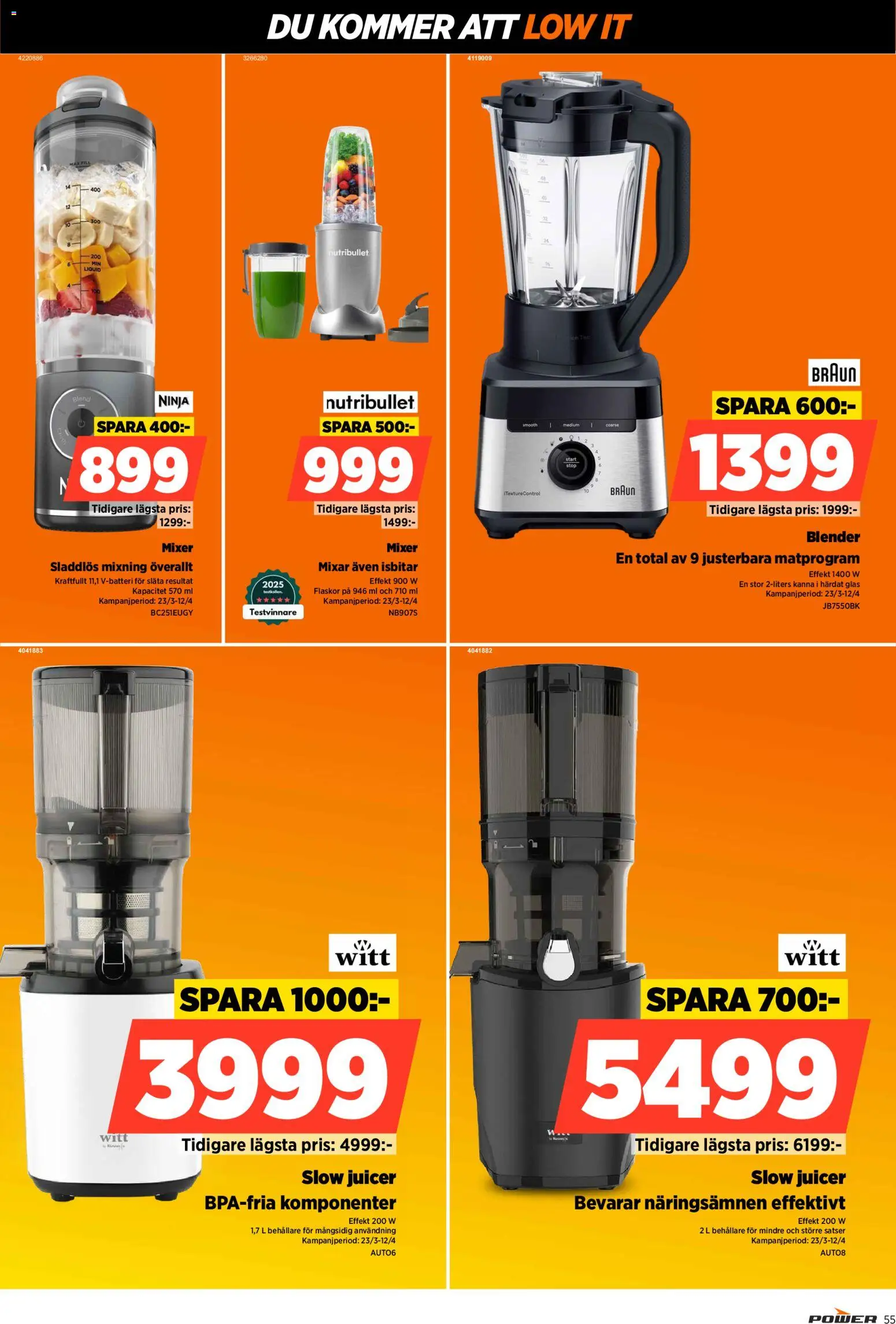 Power reklamblad aktuell från 23.03.2026 | Sida: 55 | Produkter: Mixer, Blender