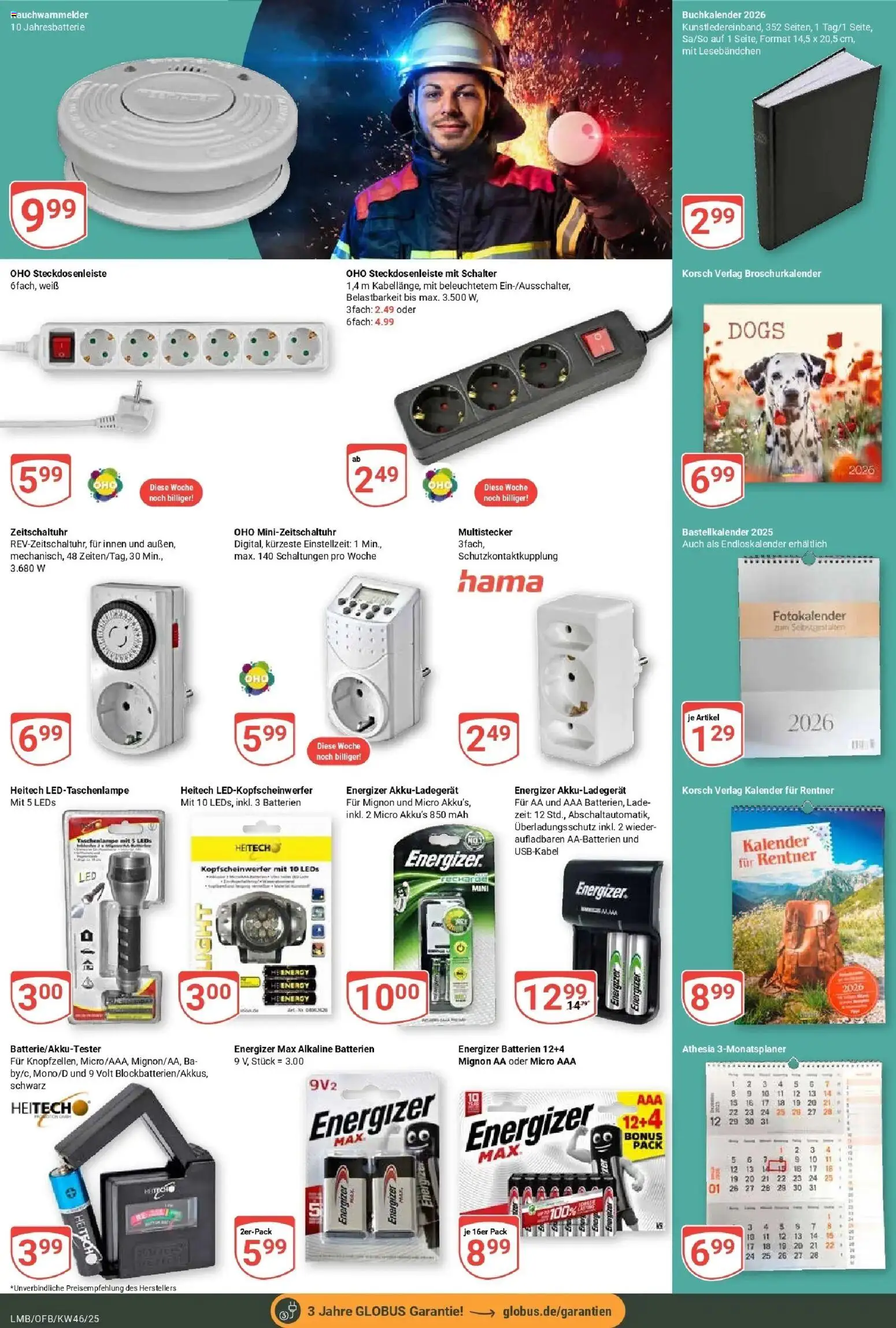 Globus prospekt Limburg	 – gültig ab 09.11.2025 | Seite: 25 | Produkte: Batterien