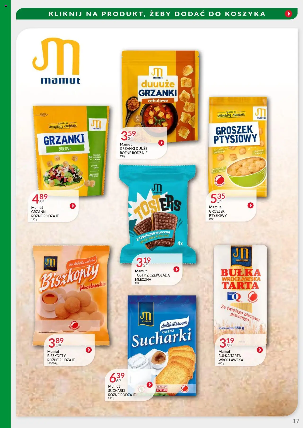 Eurocash Gazetka - Oferta Handlowa MR Południowy Wschód od 04.08.2025 | Strona: 17 | Produkty: Czekolada mleczna, Bułka tarta, Bułka, Tosty z czekoladą