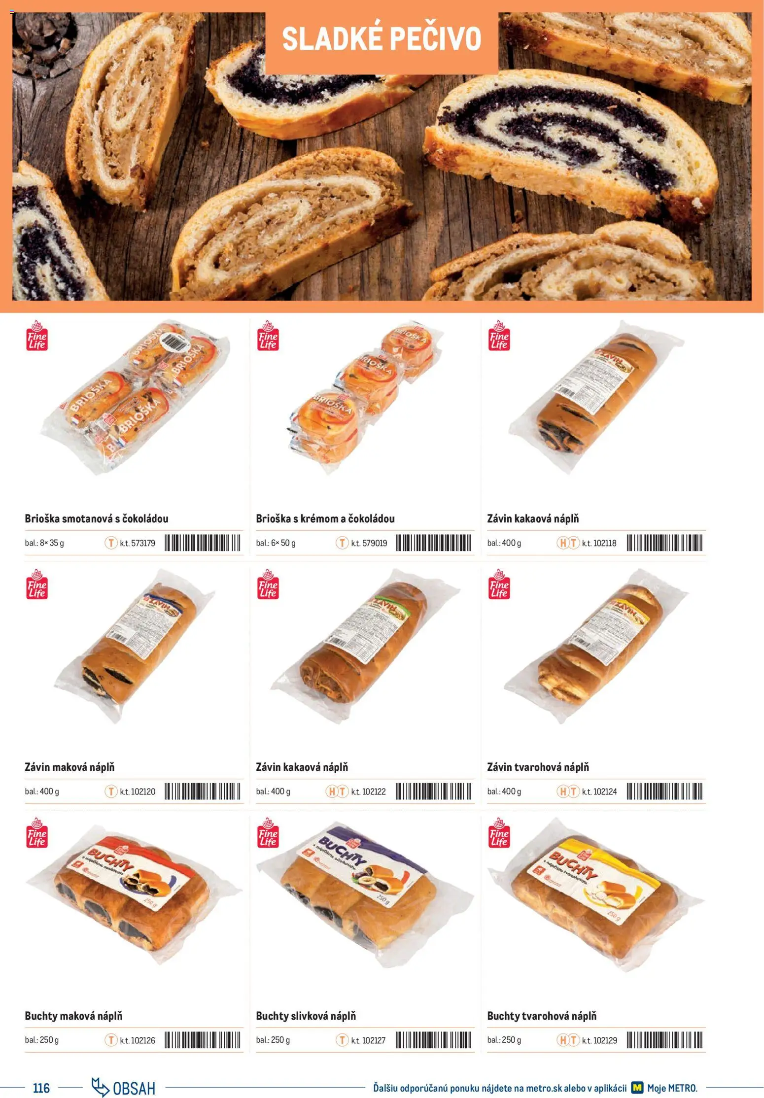 Nové Metro akcie – leták je platný od 01.01.2025 | Strana: 116 | Produkty: Závin