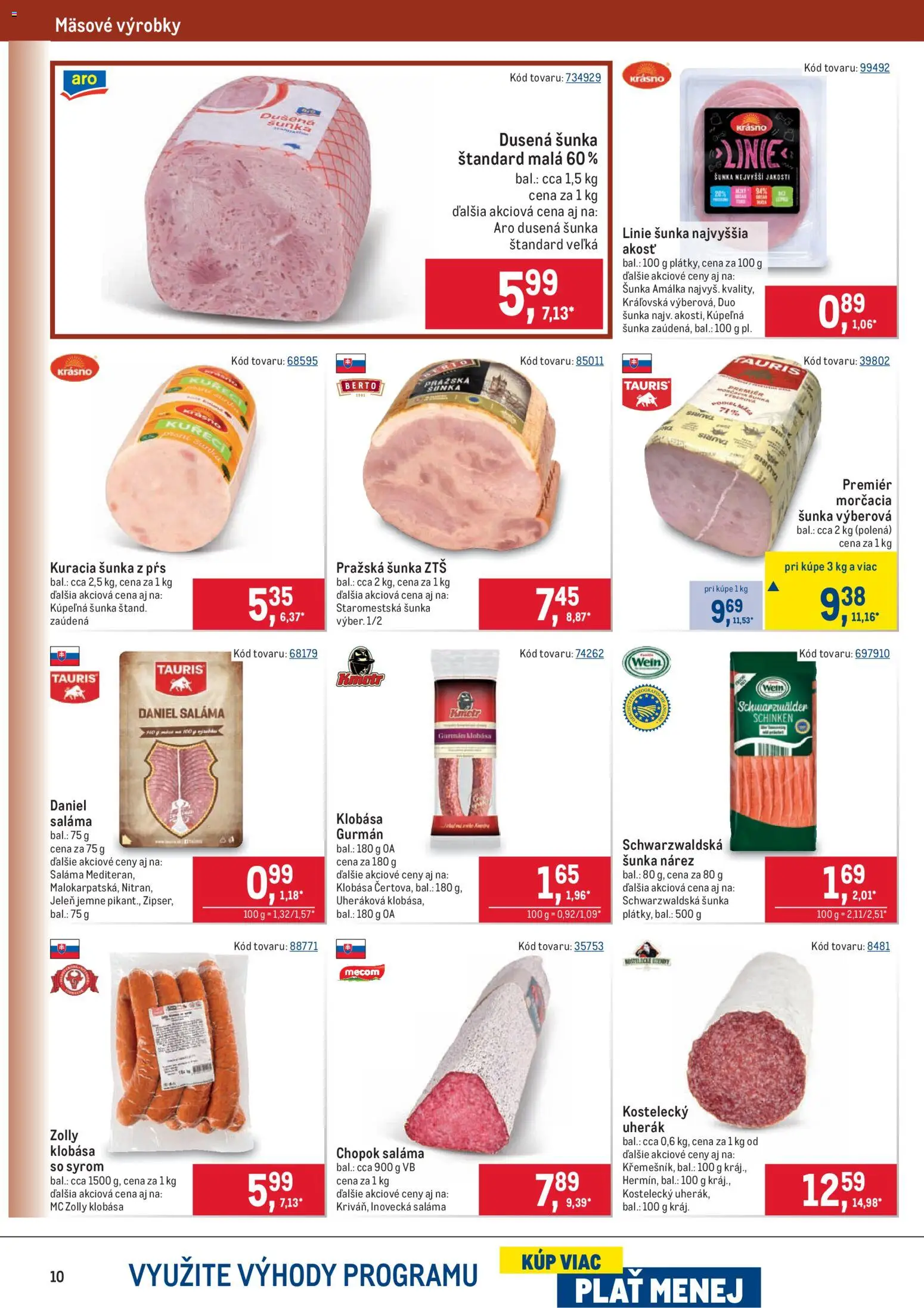 Nové Metro akcie – leták je platný od 14.01.2026 | Strana: 10 | Produkty: Kúpelňa, Saláma, Klobása