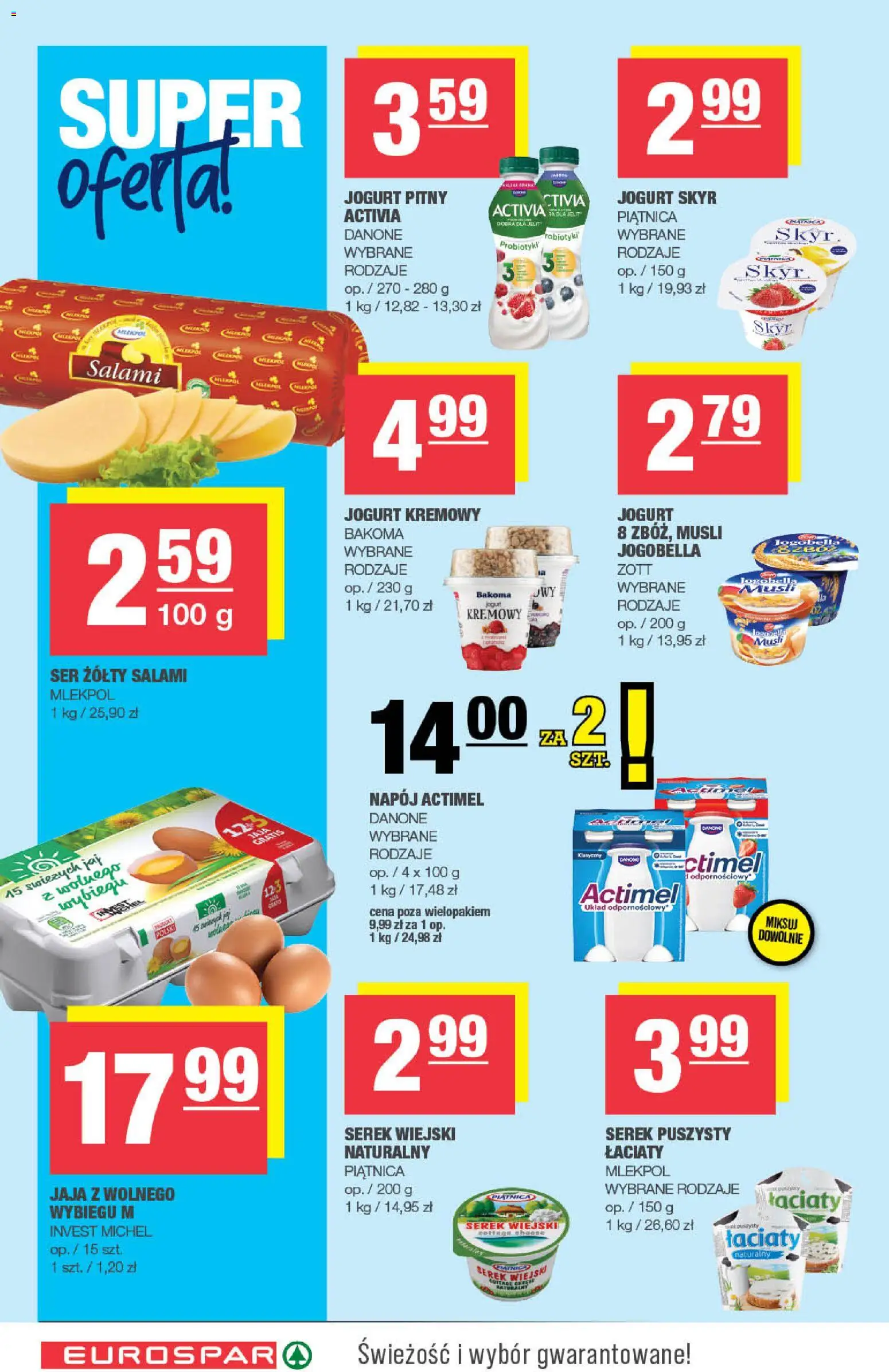 Spar Gazetka - Eurospar od 01.12.2025 | Strona: 4 | Produkty: Salami, Musli, Jogurt kremowy, Jaja
