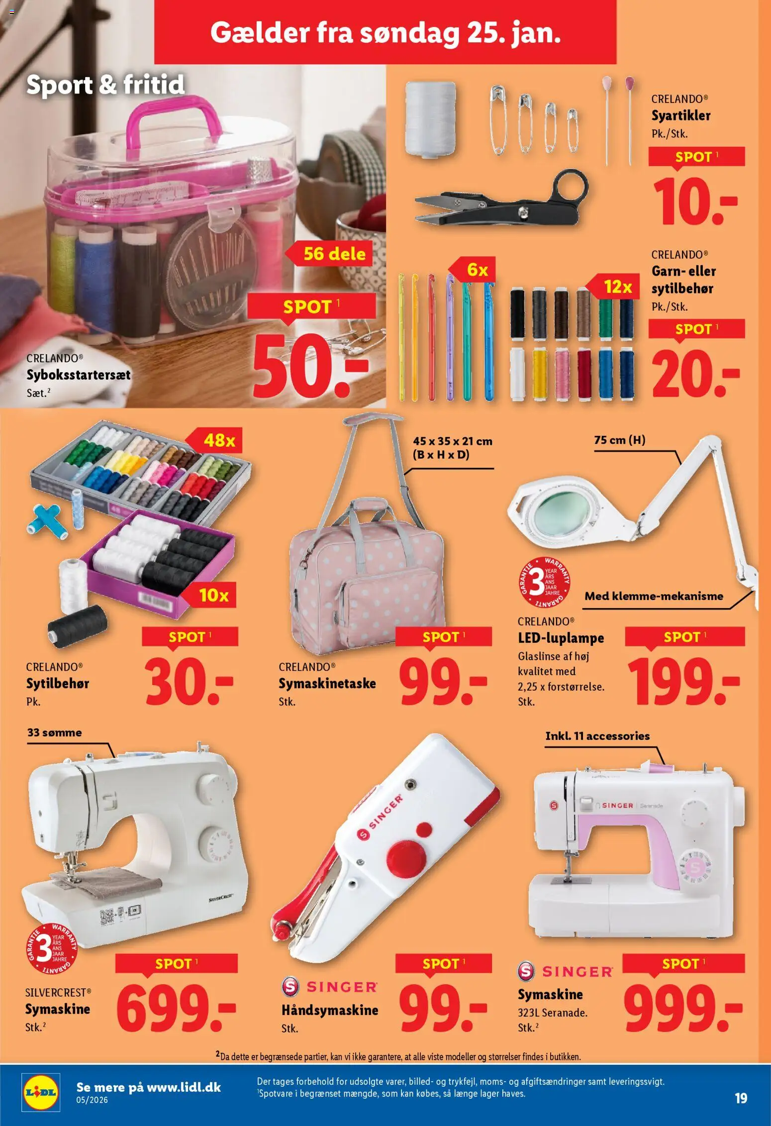 Lidl tilbudsavis – gyldig fra 25.01.2026 | Side: 3 | Produkter: Søm, Symaskine